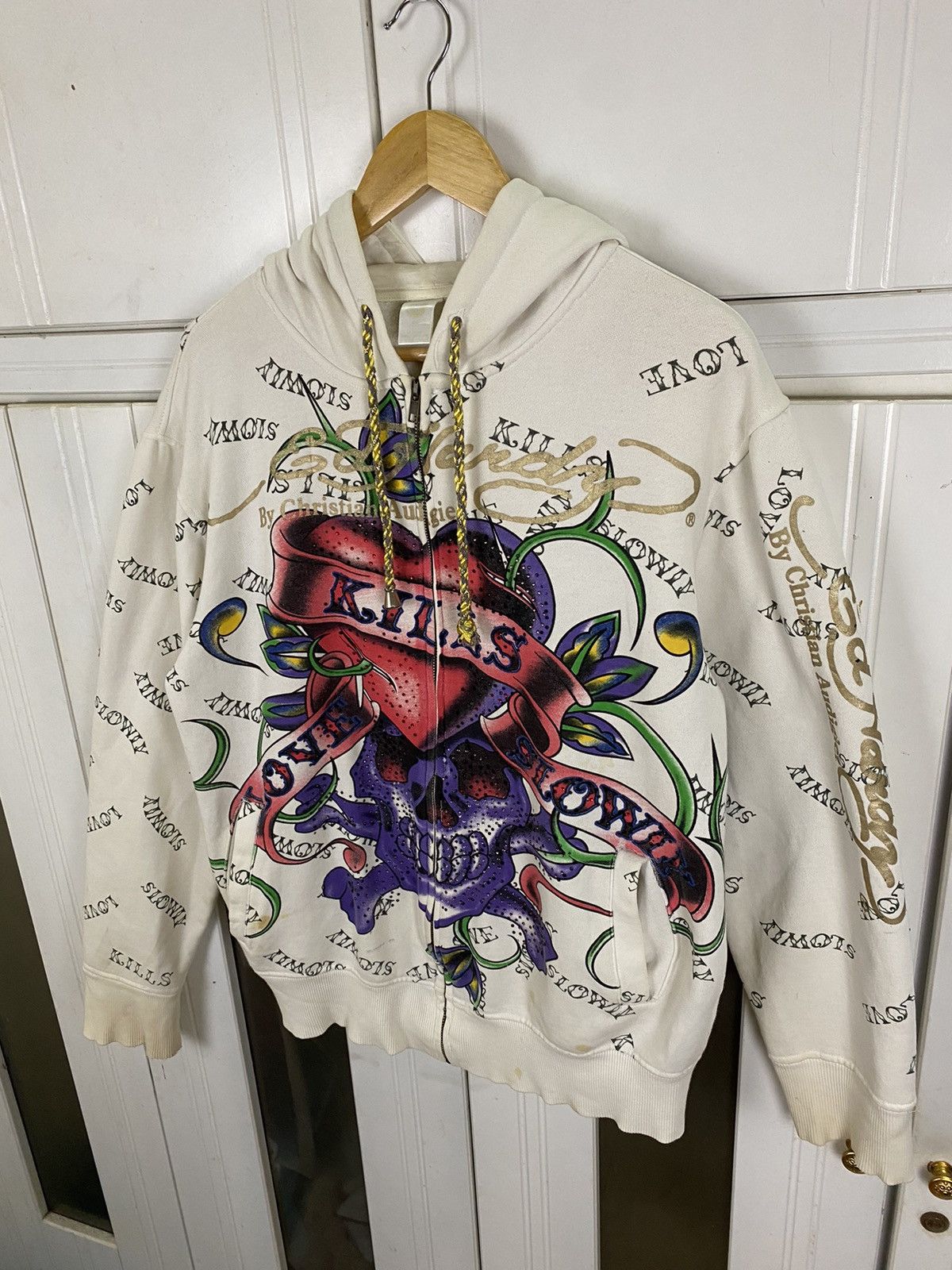 Ed Hardy × Vintage Vintage Ed Hardy By Christian Audigier Hoodies Size US M / EU 48-50 / 2 - 3 Thumbnail