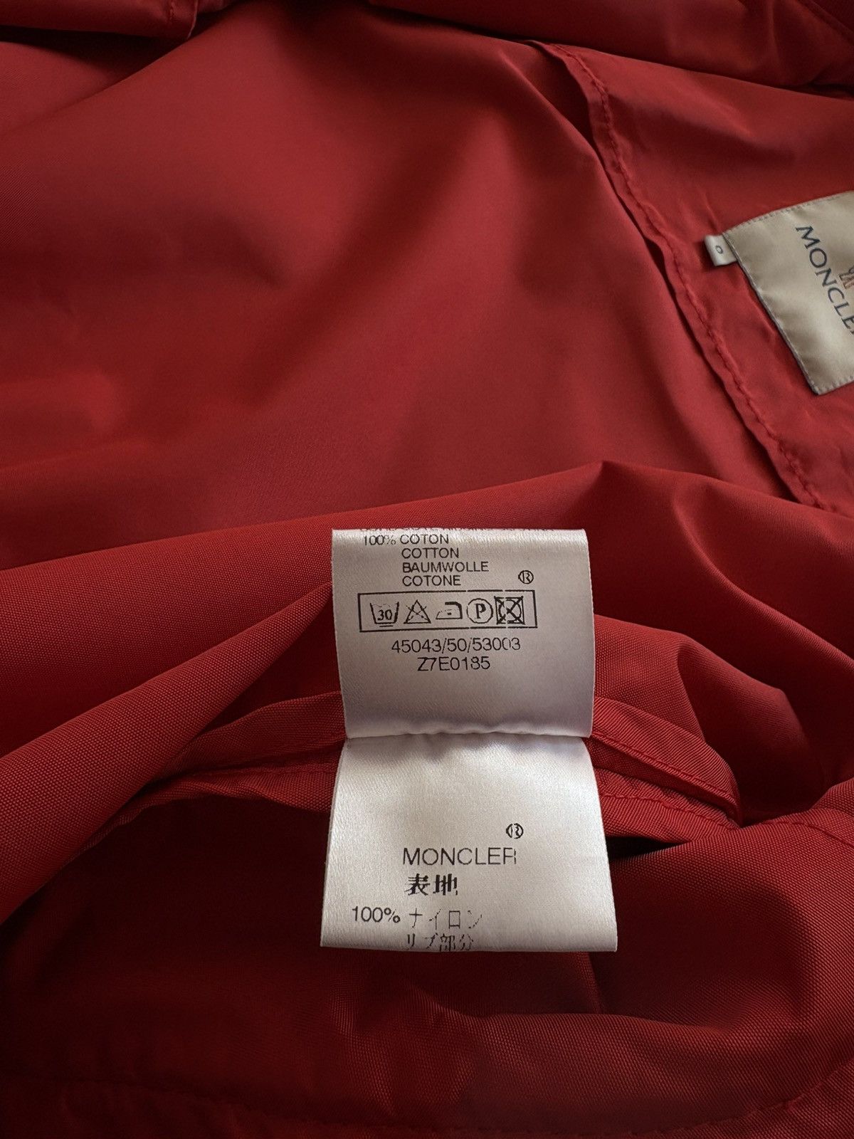 Moncler Moncler Red Nylon Varsity Bomber Jacket Snap Button Up sz 0 Size XS / US 0-2 / IT 36-38 - 19 Thumbnail