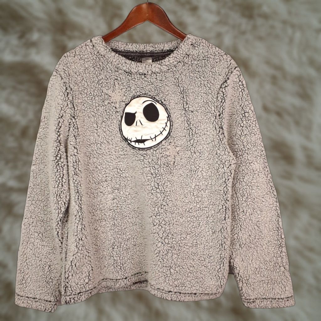 Disney Disney Nightmare Before Christmas Sweatshirt Jack Skellington Sleepwear Large Fleece Sweatshirt Women Pullover Gray L Christmas Halloween Size L / US 10 / IT 46 - 1 Thumbnail