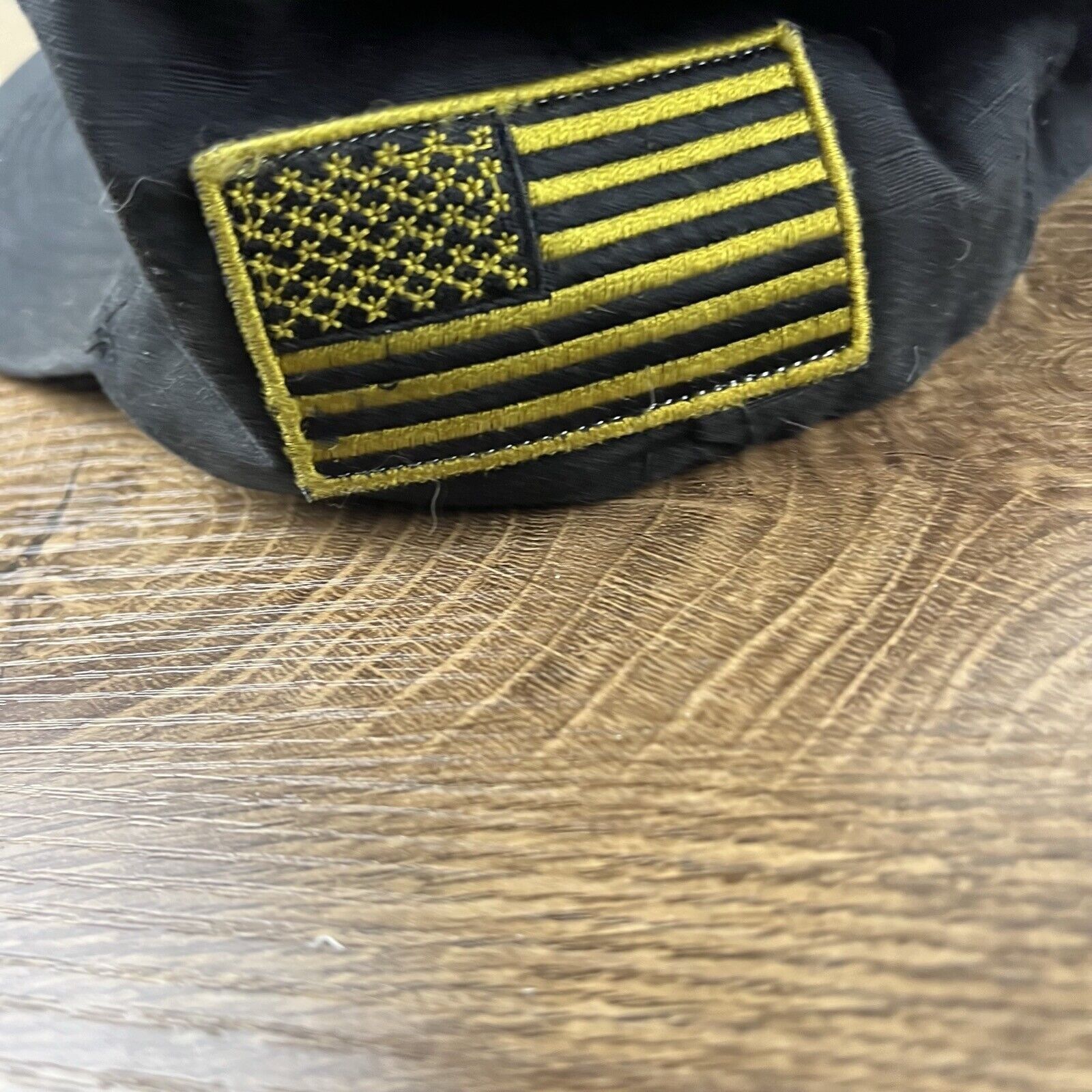 Other Patch Hat USA Flag Patch Hat Black Adjustable Hat Black Adul Size ONE SIZE - 9 Thumbnail