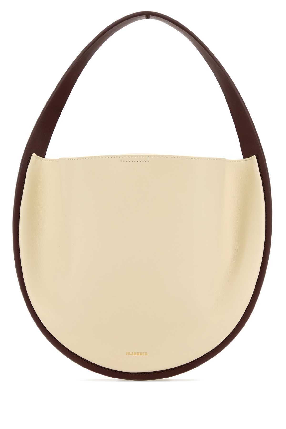 Jil Sander Ivory Leather Pivot Shoulder Bag Size ONE SIZE - 1 Thumbnail