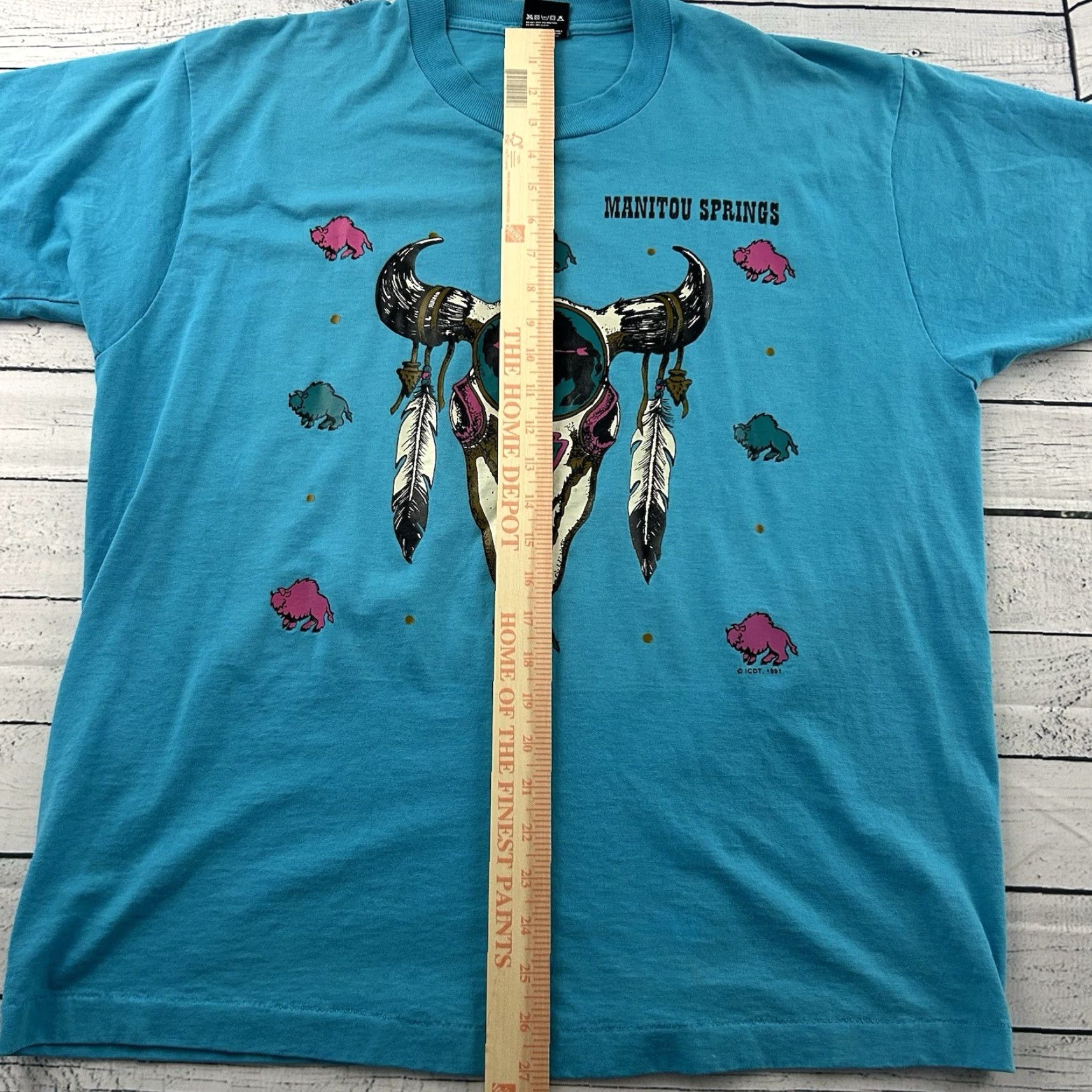Vintage VINTAGE Manitou Springs CO Short Sleeve Screen Stars Best T Shirt Men's XL Blue Shirt Mens XL Blue Stars Size US XL / EU 56 / 4 - 4 Thumbnail
