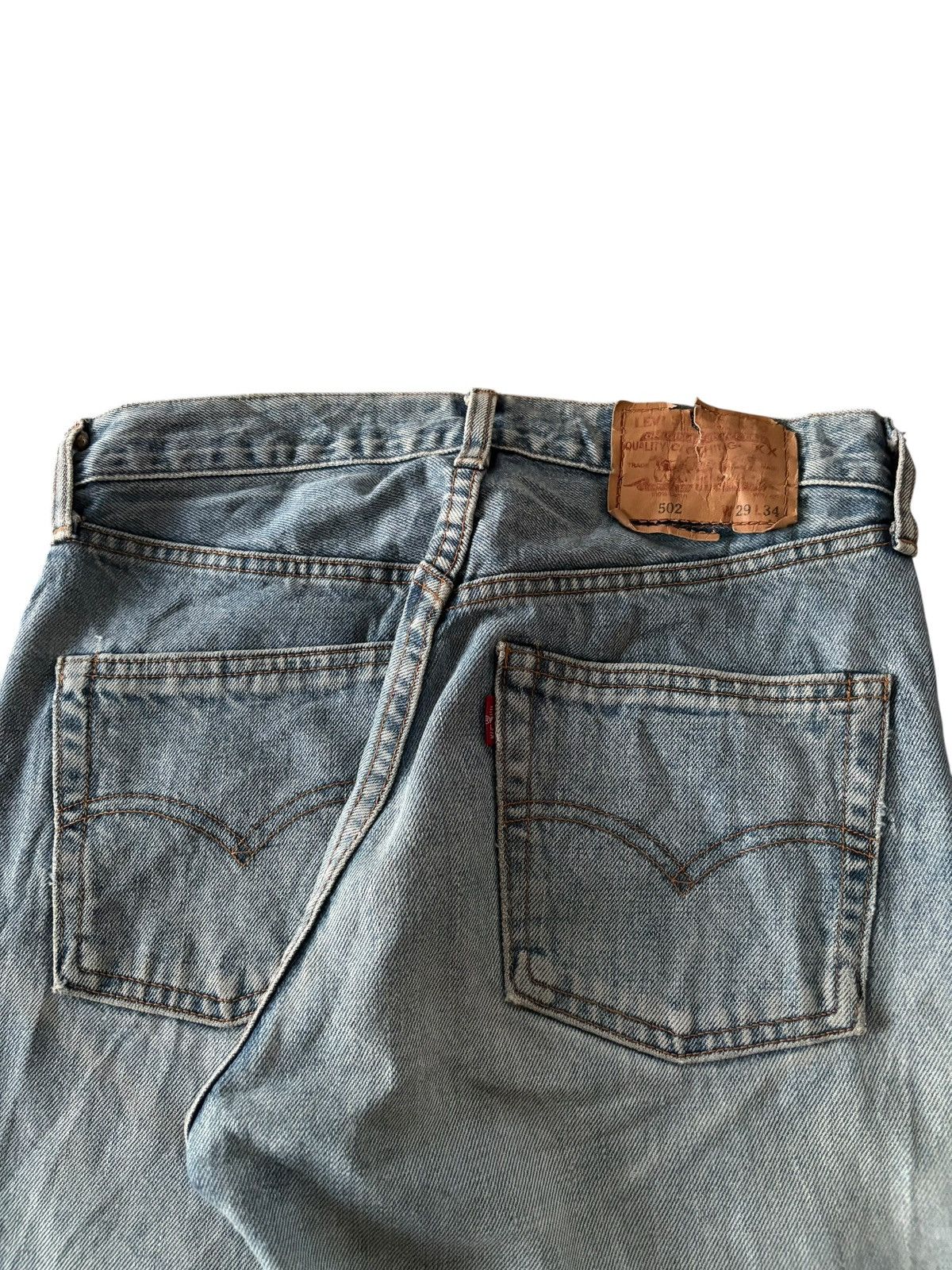 Levi's Vintage 90s Levis 502 Big E Selvedge Faded Wash Loose Jeans Size US 28 / EU 44 - 5 Thumbnail