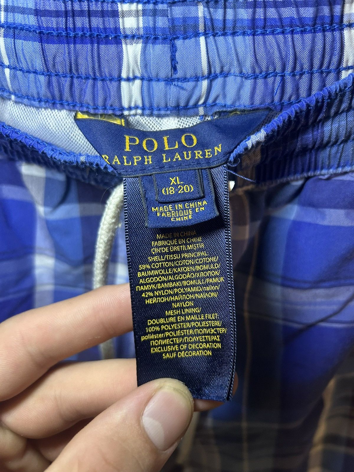 Polo Ralph Lauren Vintage Polo Ralph Lauren plaid active / swim shorts Size US 34 / EU 50 - 3 Thumbnail