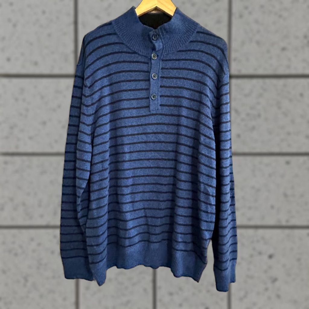 American Eagle Outfitters AMERICAN EAGLE ATHLETIC FIT Blue 1/4 BUTTON PULLOVER SWEATER MENS SZ 2XL NWT Size US XXL / EU 58 / 5 - 1 Thumbnail