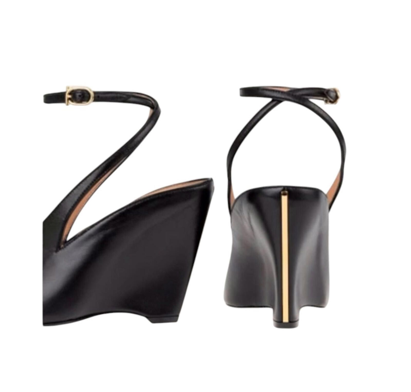 Salvatore Ferragamo Ferragamo Peep Toe Wedge Sandal Size ONE SIZE - 4 Thumbnail
