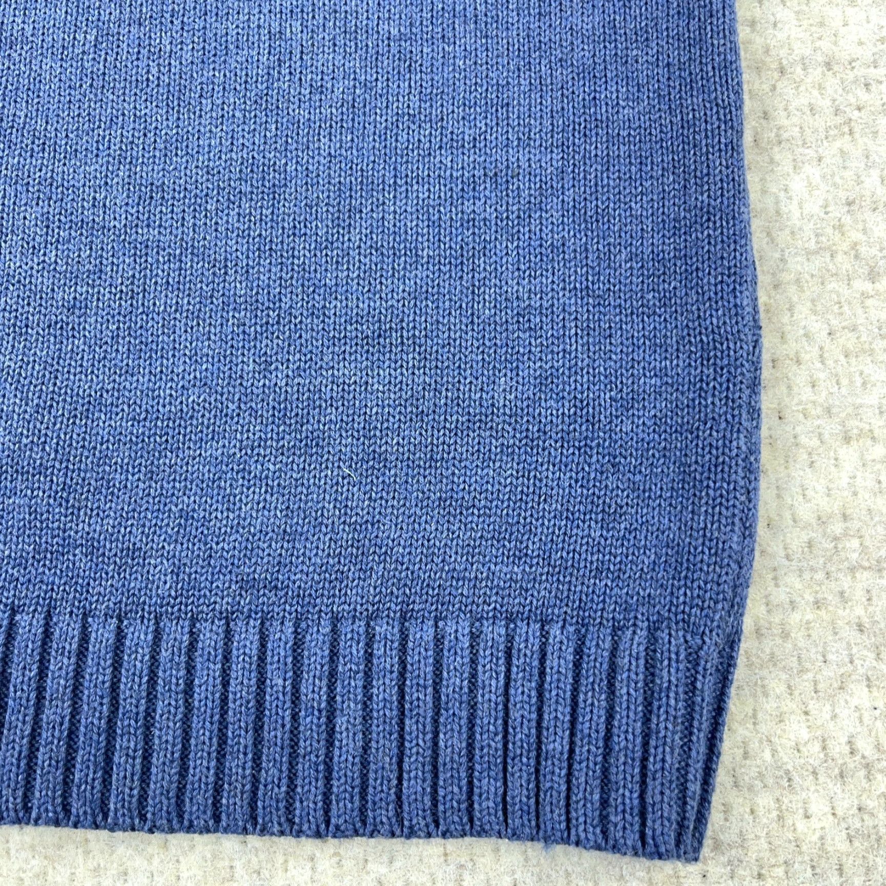 Vintage LL Bean Sweater Vest Men XL Blue V Neck Heavy Knit Ribbed Pullover Adult Size US XL / EU 56 / 4 - 4 Thumbnail