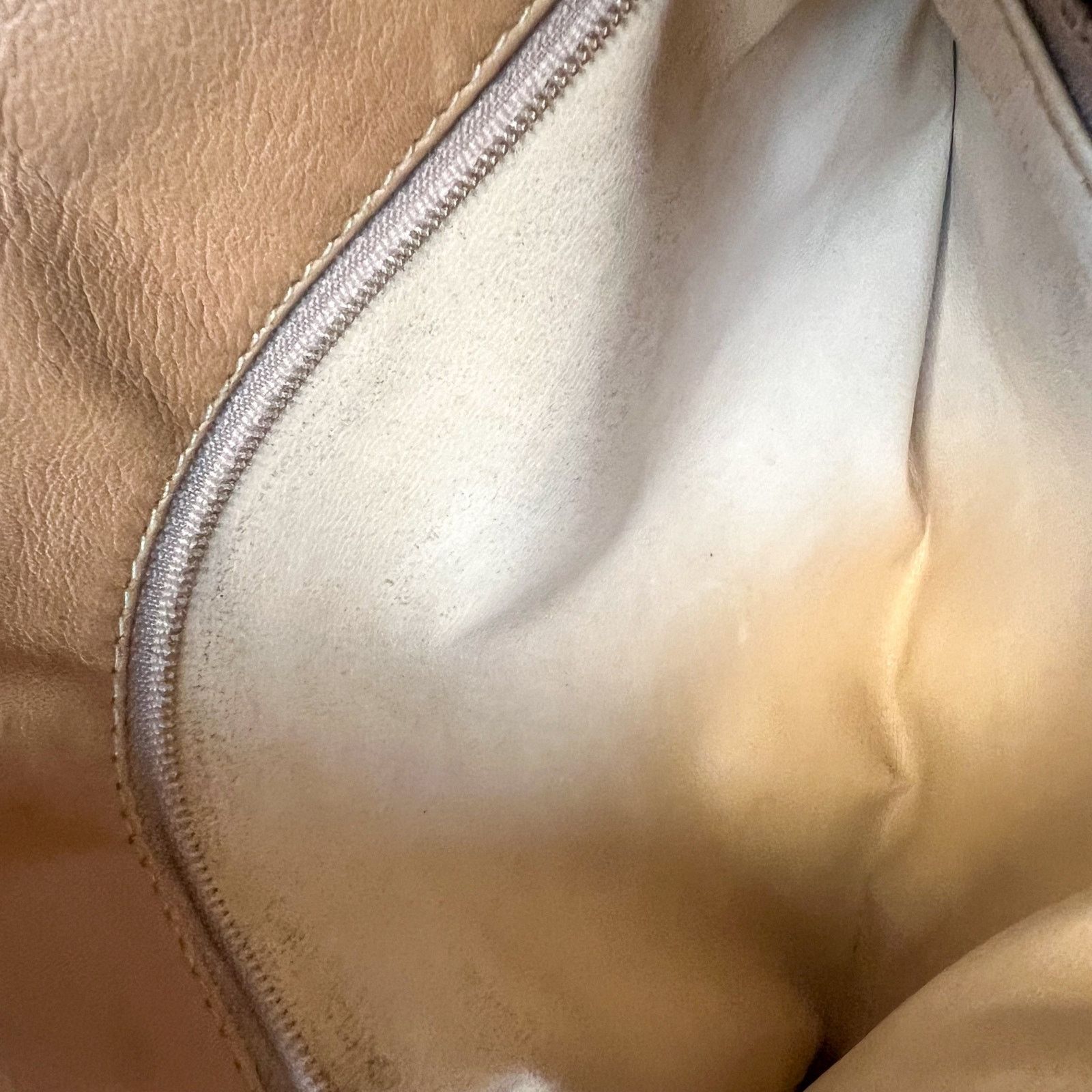 Chanel CHANEL Vintage Beige Quilted Lambskin Half Moon Flap Bag Size ONE SIZE - 8 Thumbnail