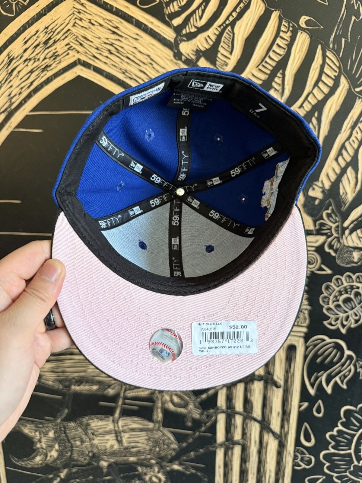Hat Club Sz 7 Hatclub Exclusive Kansas City Royals Pink UV New Era Size ONE SIZE - 2 Thumbnail