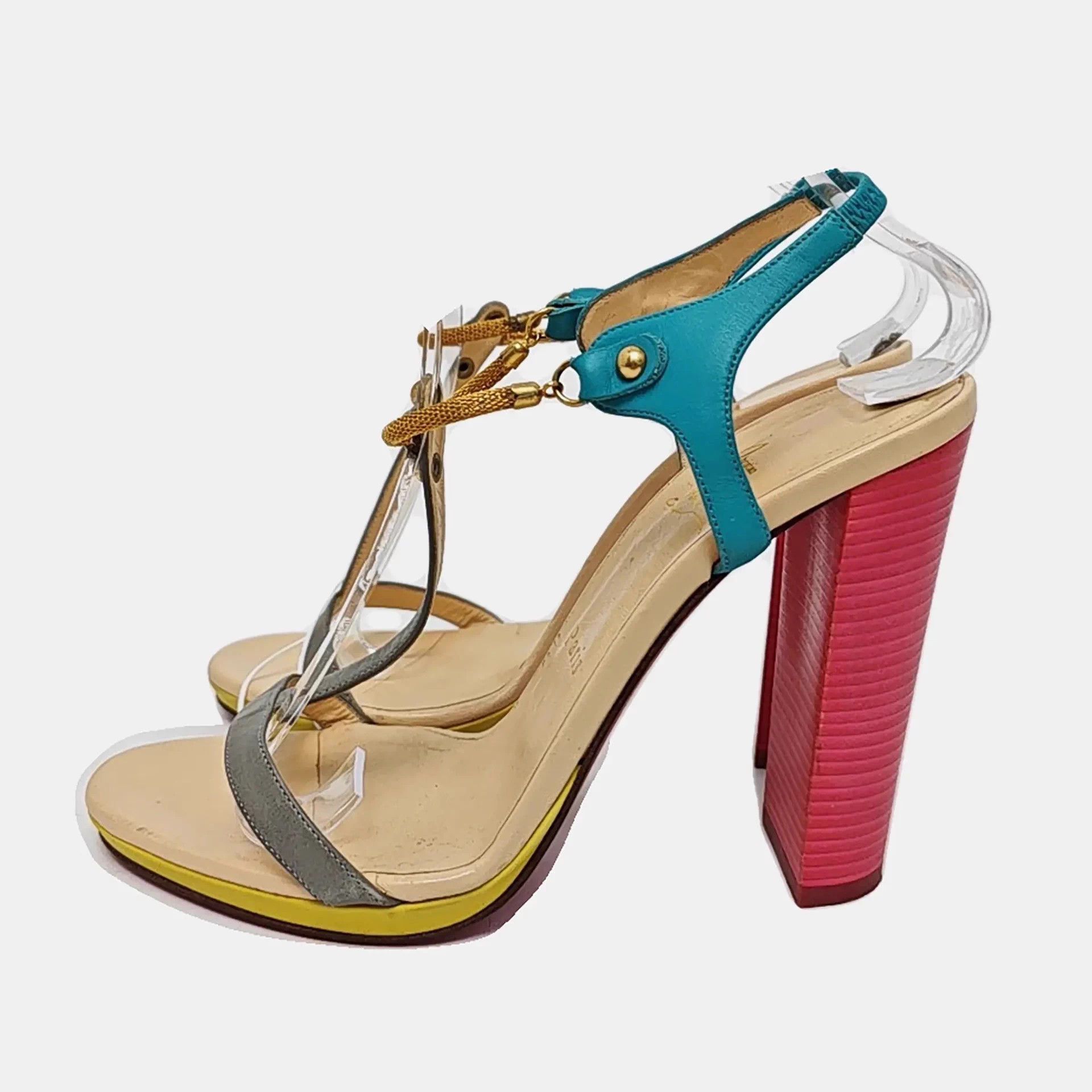 Christian Louboutin Christian Louboutin Red Sole Heeled Sandals 38 Size US 7 / IT 37 - 1 Thumbnail
