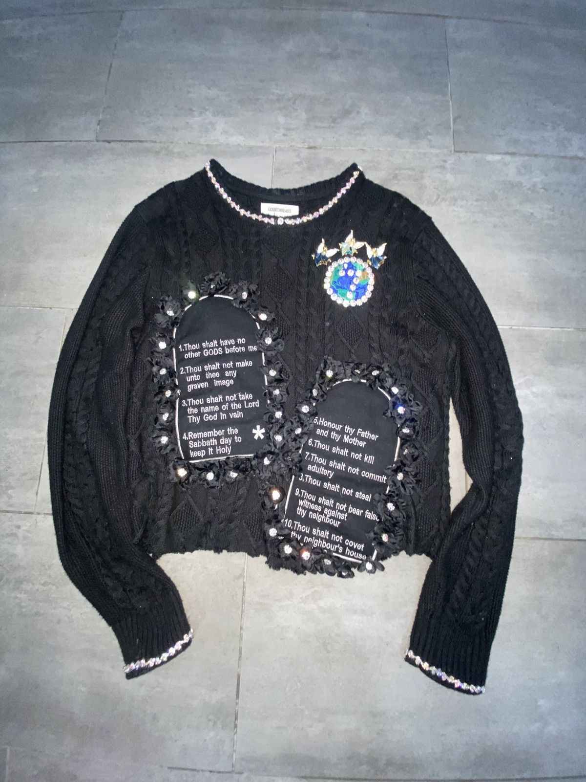 Japanese Brand Jeweled DECALOGUE 💎 Sweater SAMPLE Size US M / EU 48-50 / 2 - 1 Thumbnail