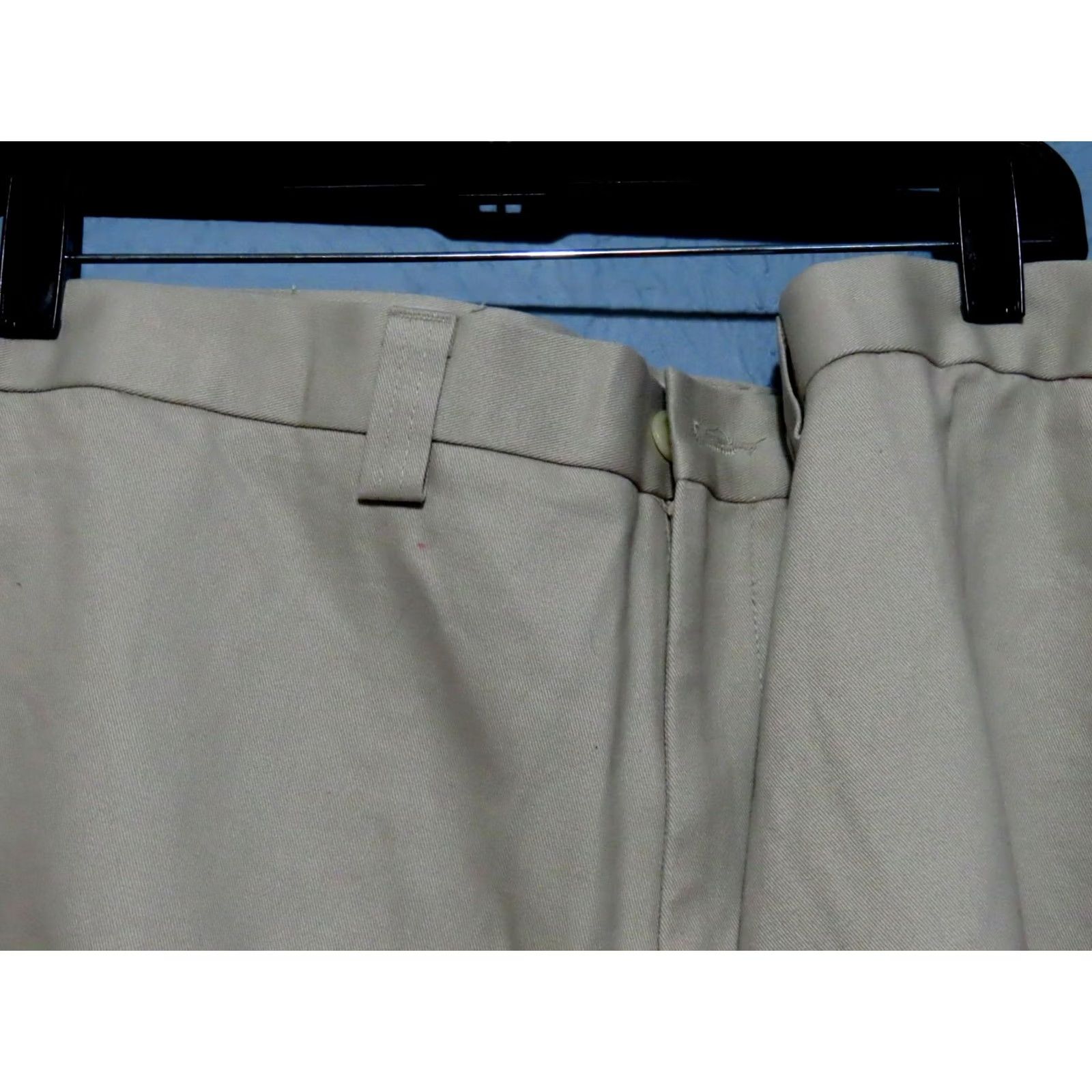 Vintage VINTAGE KingSize Men's 60 Side Elastic Tan Short Bermuda Cotton Canvas 9" Inseam Regular Big & Tall Brown Mens Size US 42 / EU 58 - 3 Thumbnail