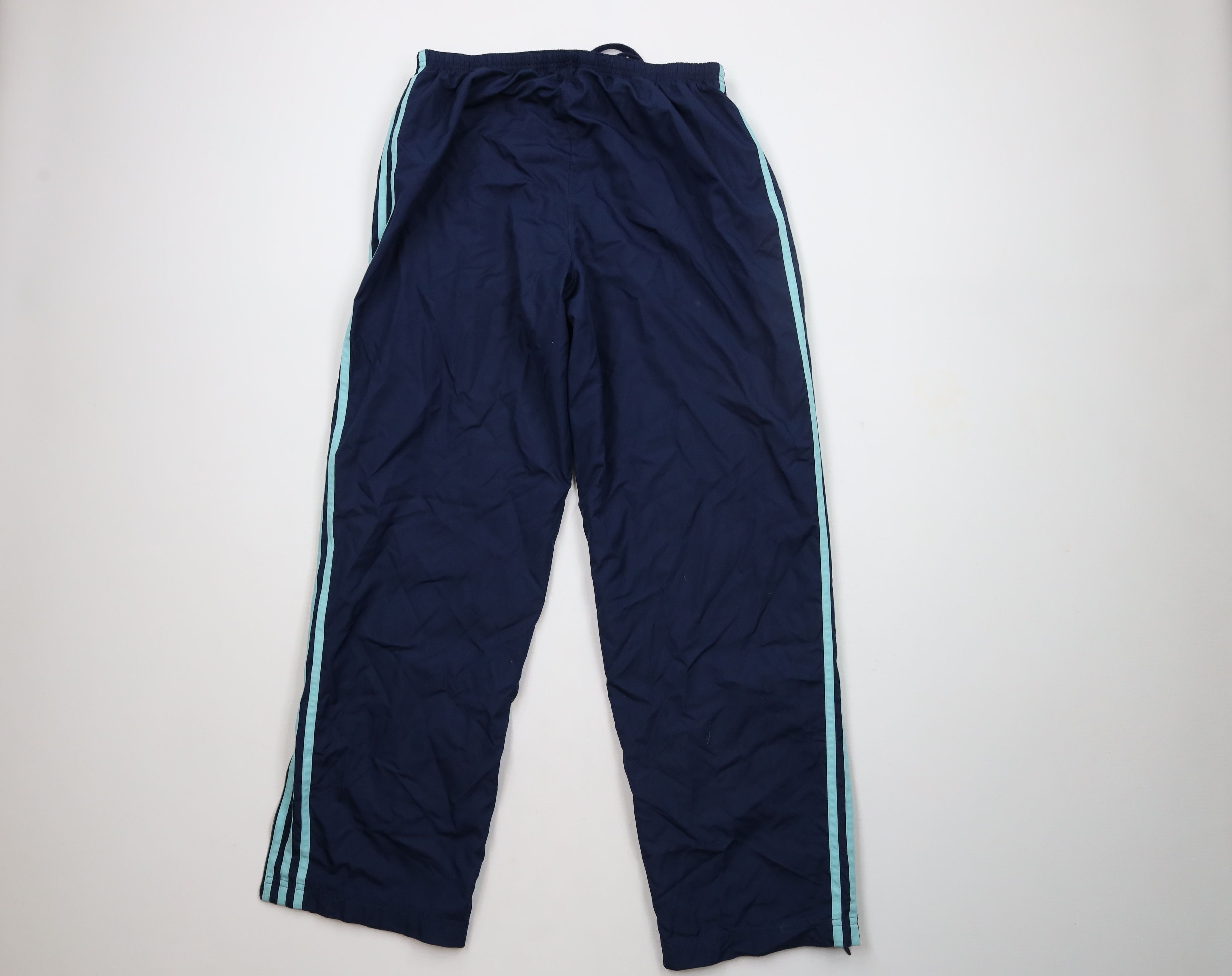 Adidas × Vintage Vintage Y2K Adidas Striped Babydoll Wide Leg Pants Blue Size 30" / US 8 / IT 44 - 9 Thumbnail