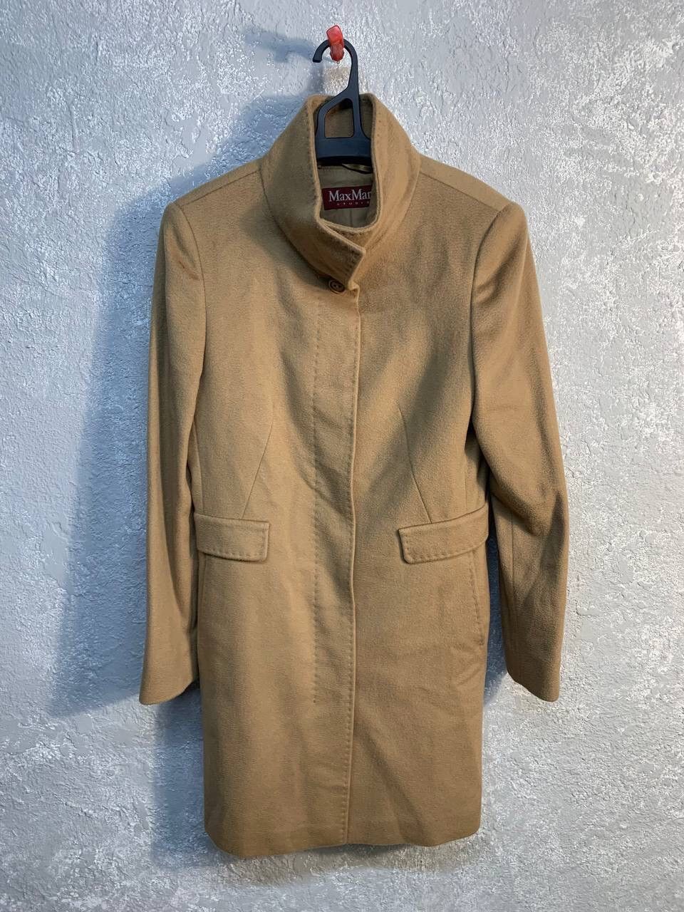 Max Mara Max Mara Studio Lana Wool Beige Coat Size M / US 6-8 / IT 42-44 - 1 Thumbnail