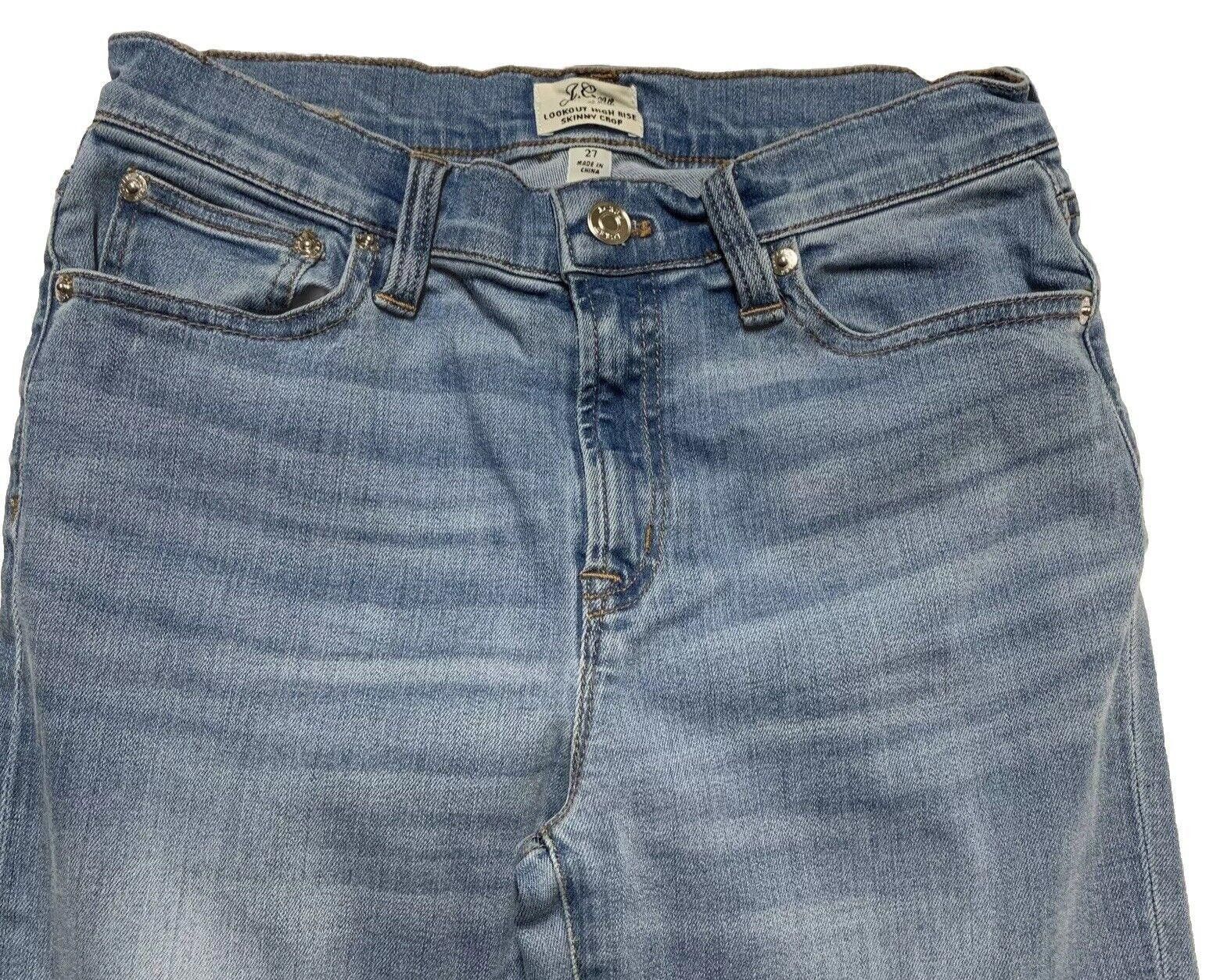 J.Crew J. Crew Women's Jeans Sz 27 Blue Light Wash Skinny Crop Size 27" / US 4 / IT 40 - 3 Thumbnail