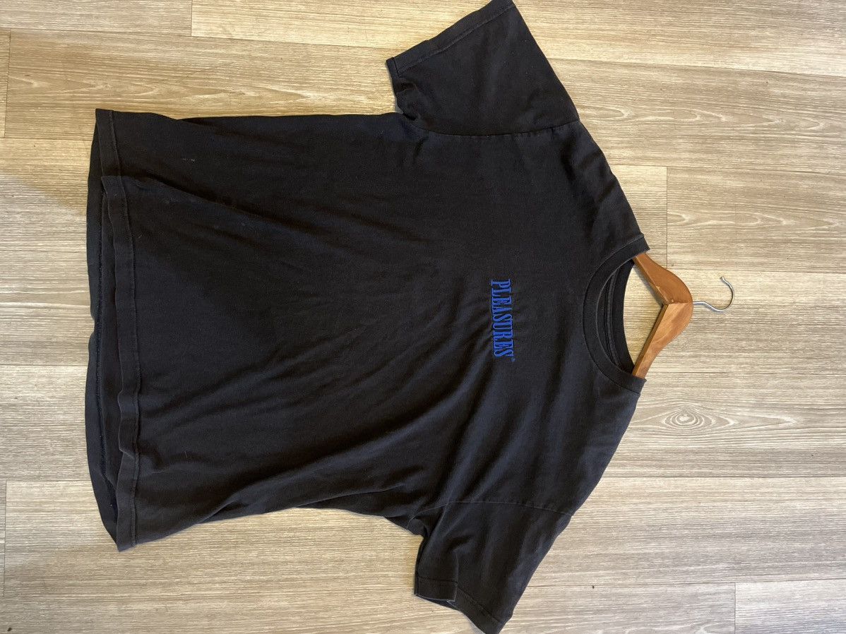 Pleasures Pleasures - Core Embroidered T-Shirt (Black & Blue) Size US XL / EU 56 / 4 - 1 Thumbnail