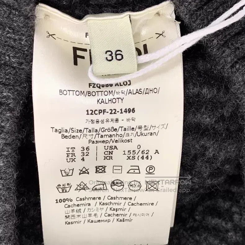 Fendi Fendi Beige-Grey Classic Double F Monogram Printed Cashmer Size 24" / US 00 / IT 34 - 6 Thumbnail