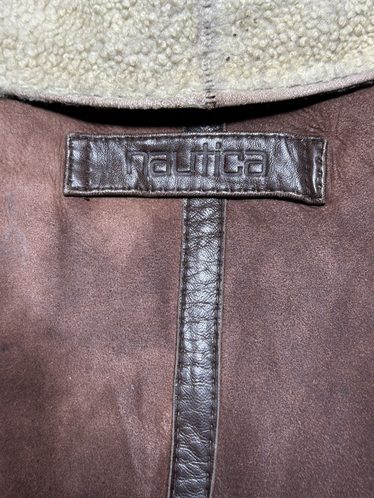 Nautica Vintage Nautica brown sheepskin shearling bomber jacket Size US XL / EU 56 / 4 - 14 Thumbnail