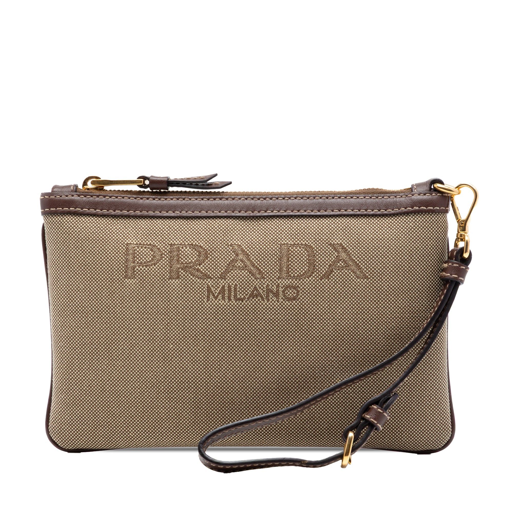 Prada Canvas Canapa Wristlet Clutch Size ONE SIZE - 1 Thumbnail