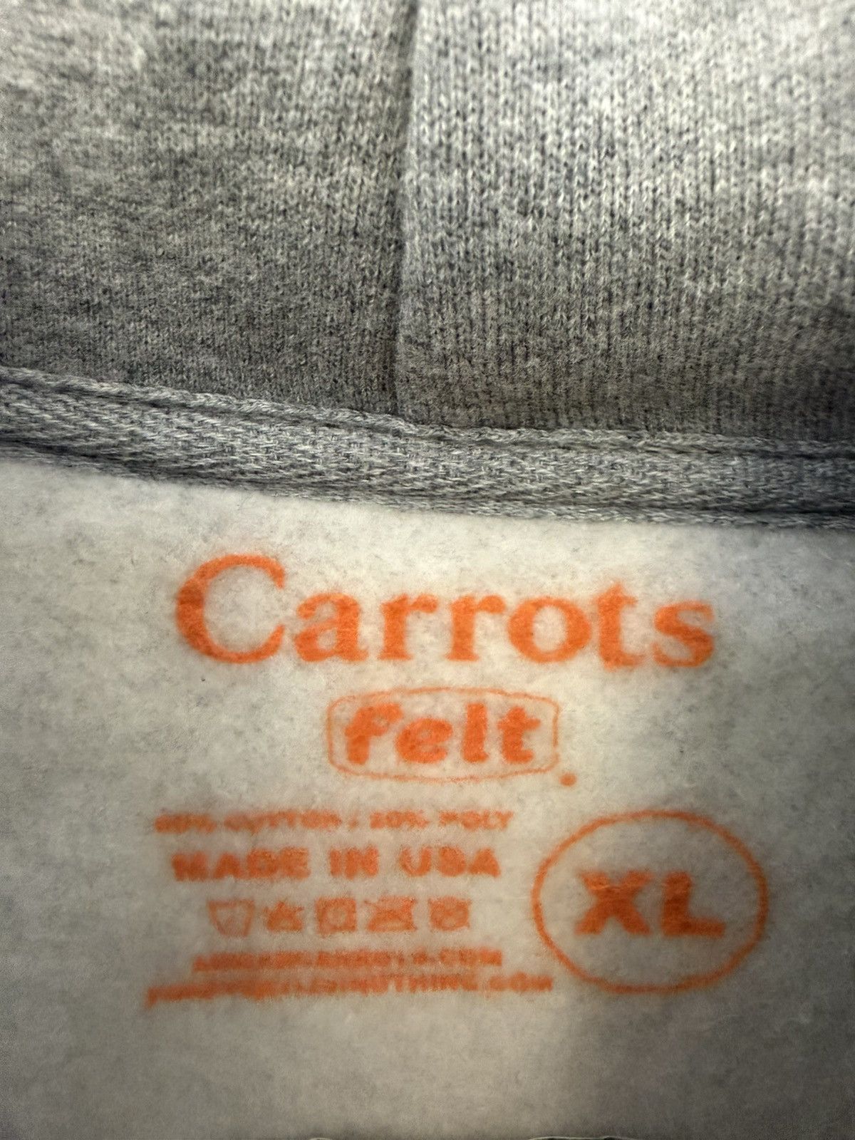 FELT FELT x Carrots by Anwar Carrot “Wordmark” Heather Gry Hoodie Size US XL / EU 56 / 4 - 3 Thumbnail