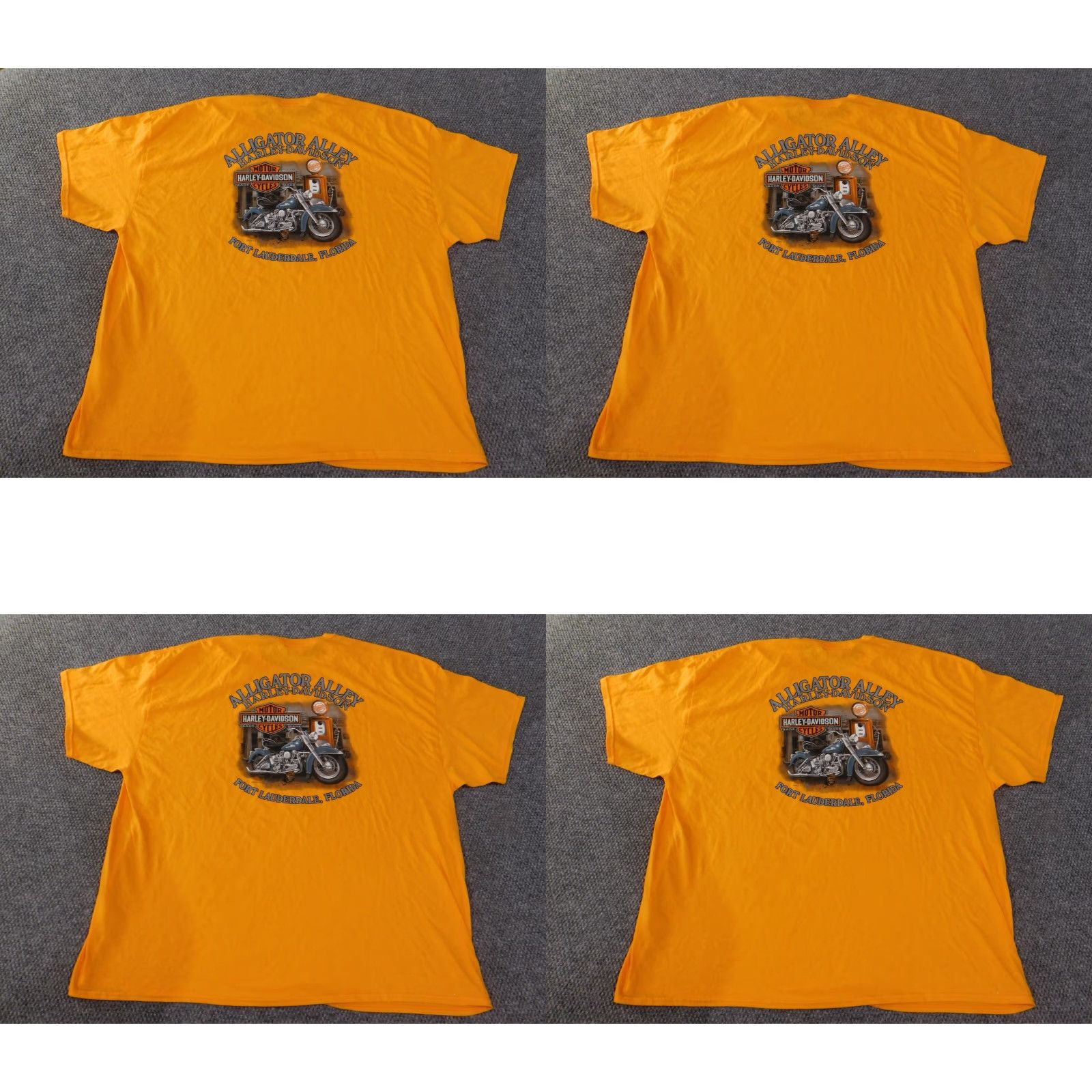 Harley Davidson Harley-Davidson Shirt T-Shirt 4XL Mens Yellow Biker Florida Fort Lauderdale Logo Crew Neck Short Sleeve Cotton Size US XXL / EU 58 / 5 - 8 Thumbnail