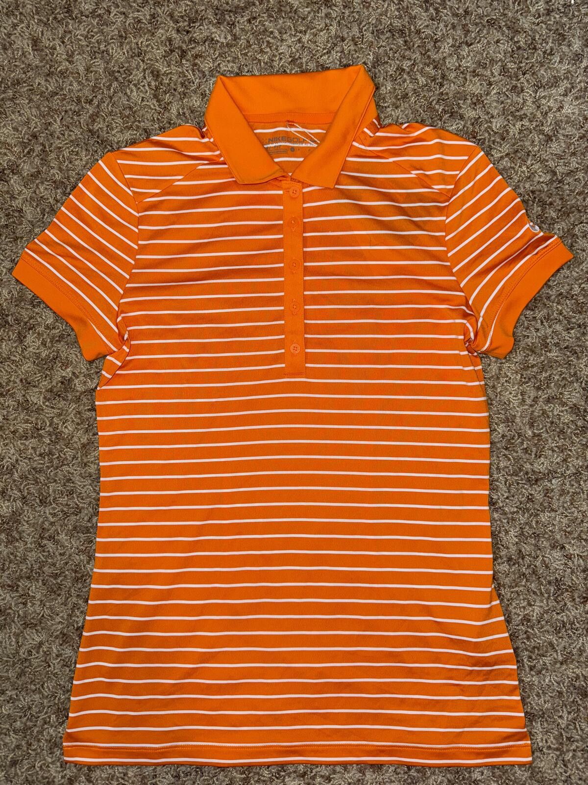 Nike Nike Golf Womens Dri Fit Stripe Polo Shirt Sample Size S / US 4 / IT 40 - 1 Thumbnail
