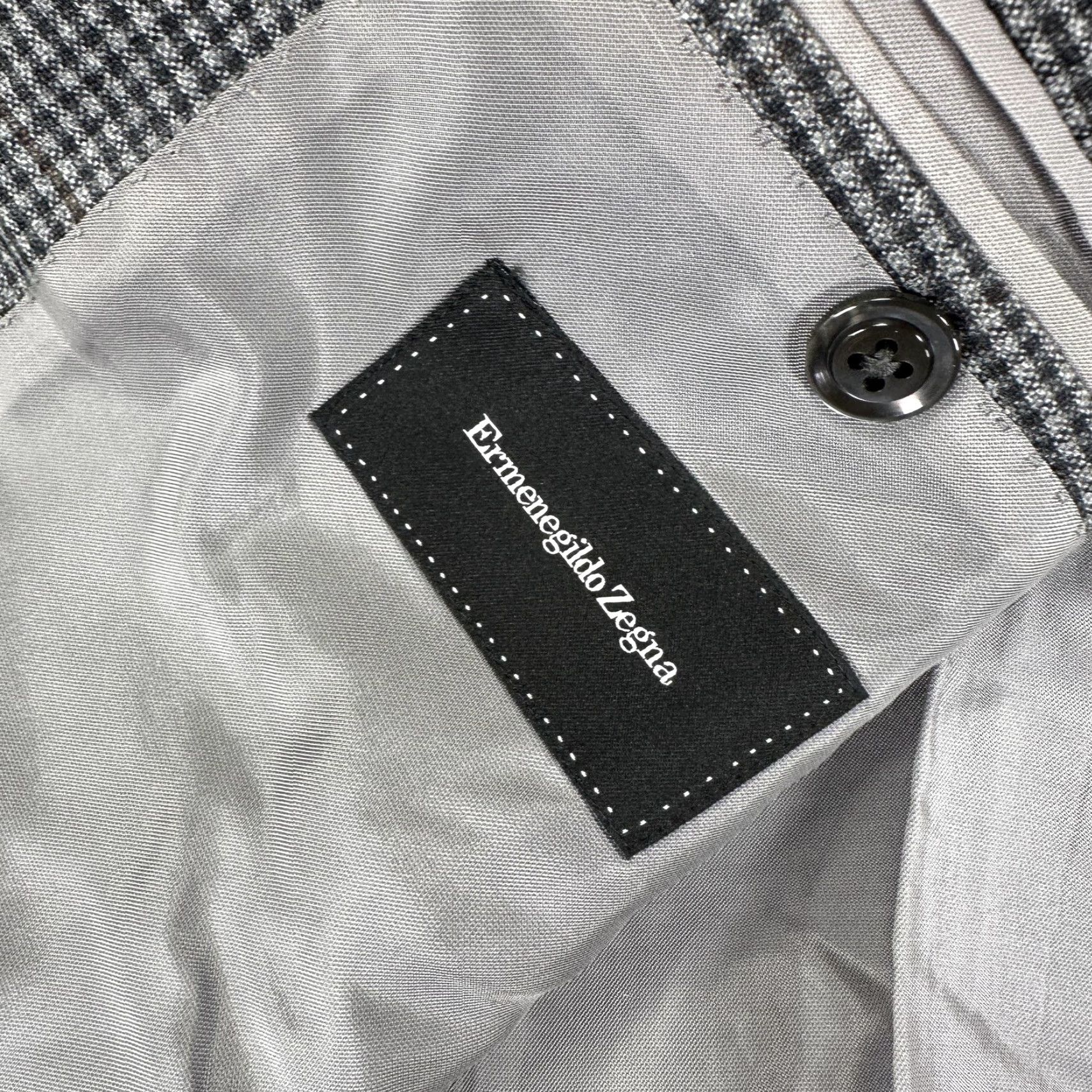 Ermenegildo Zegna VINTAGE Ermenegildo Zegna Sport Coat Jacket Gray Check Wool Two Button Blazer Mens 52 Size 52R - 6 Thumbnail