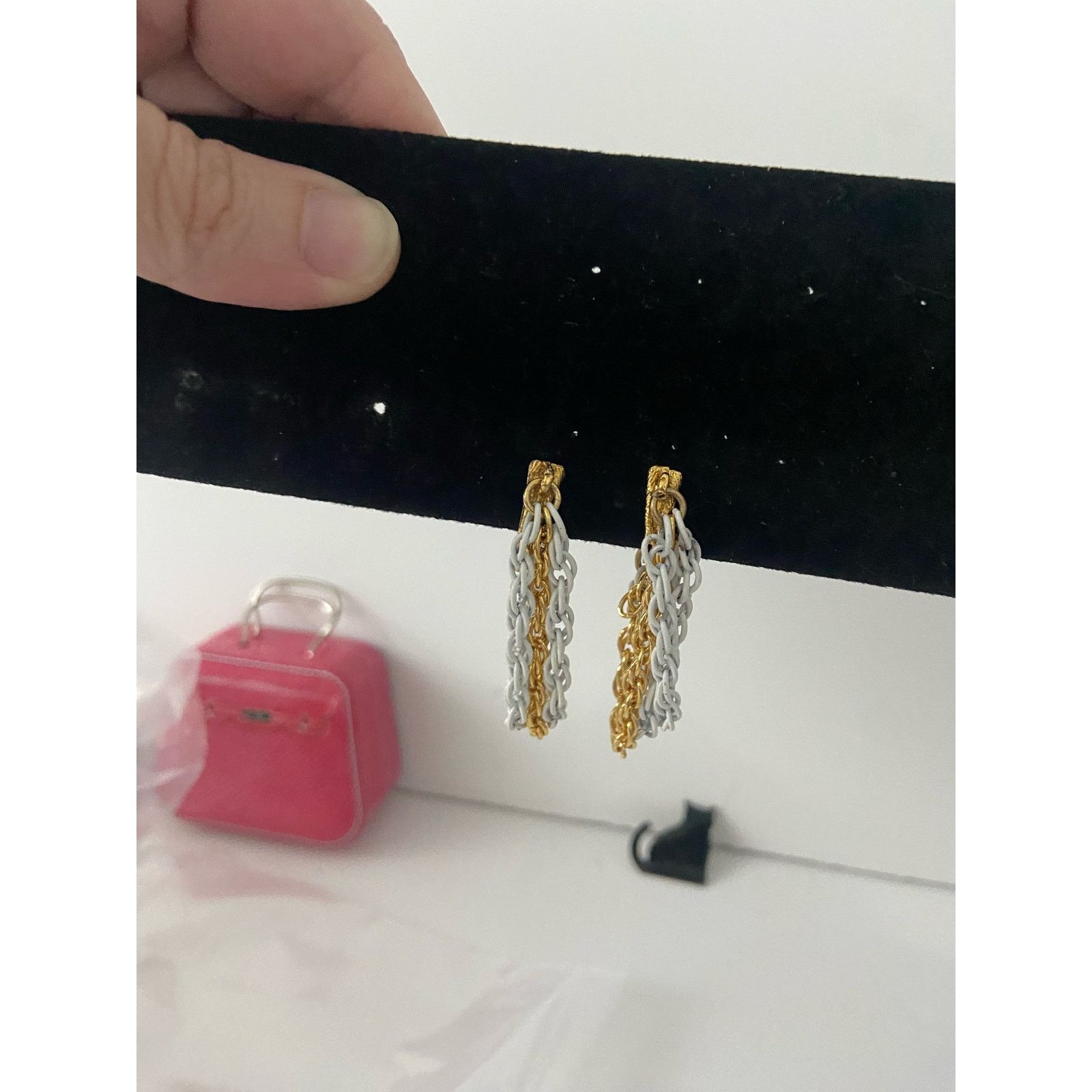 Vintage Vintage chain clip on earrings Size ONE SIZE - 2 Thumbnail