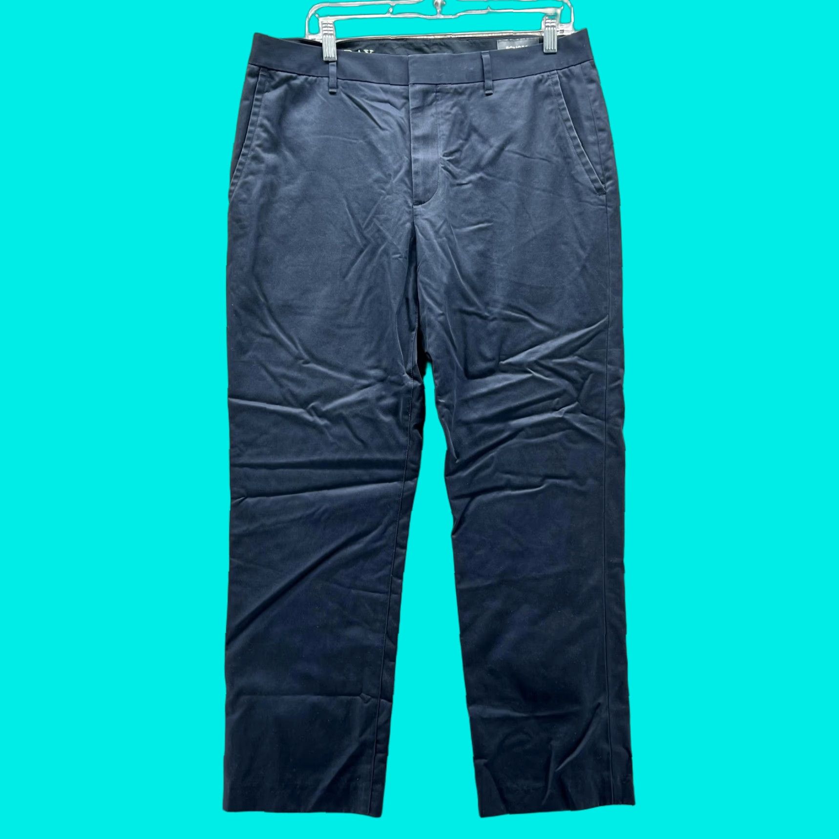 Bonobos Bonobos Pants Men 34x32 Blue Navy Chino Straight Fit Flat Front Casual Workwear 34in Inseam Regular Mens Size US 34 / EU 50 - 1 Thumbnail