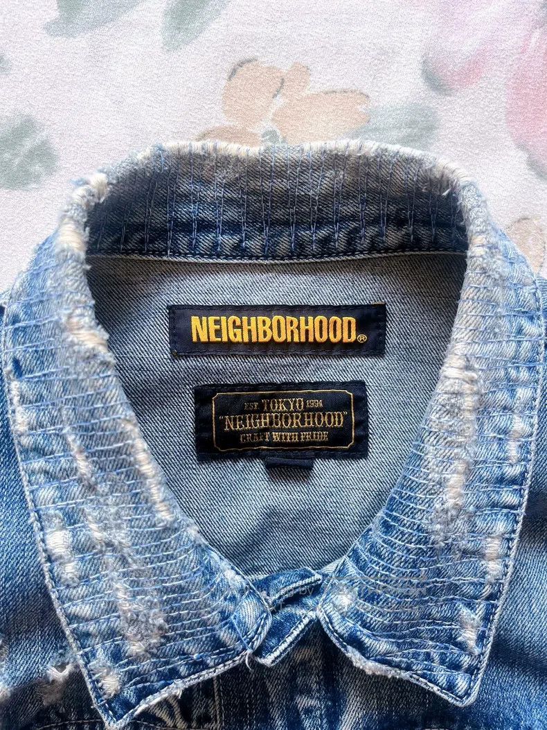 Neighborhood Neighborhood Distressed Ripped Splatter King Denim Jacket Size US XL / EU 56 / 4 - 3 Thumbnail
