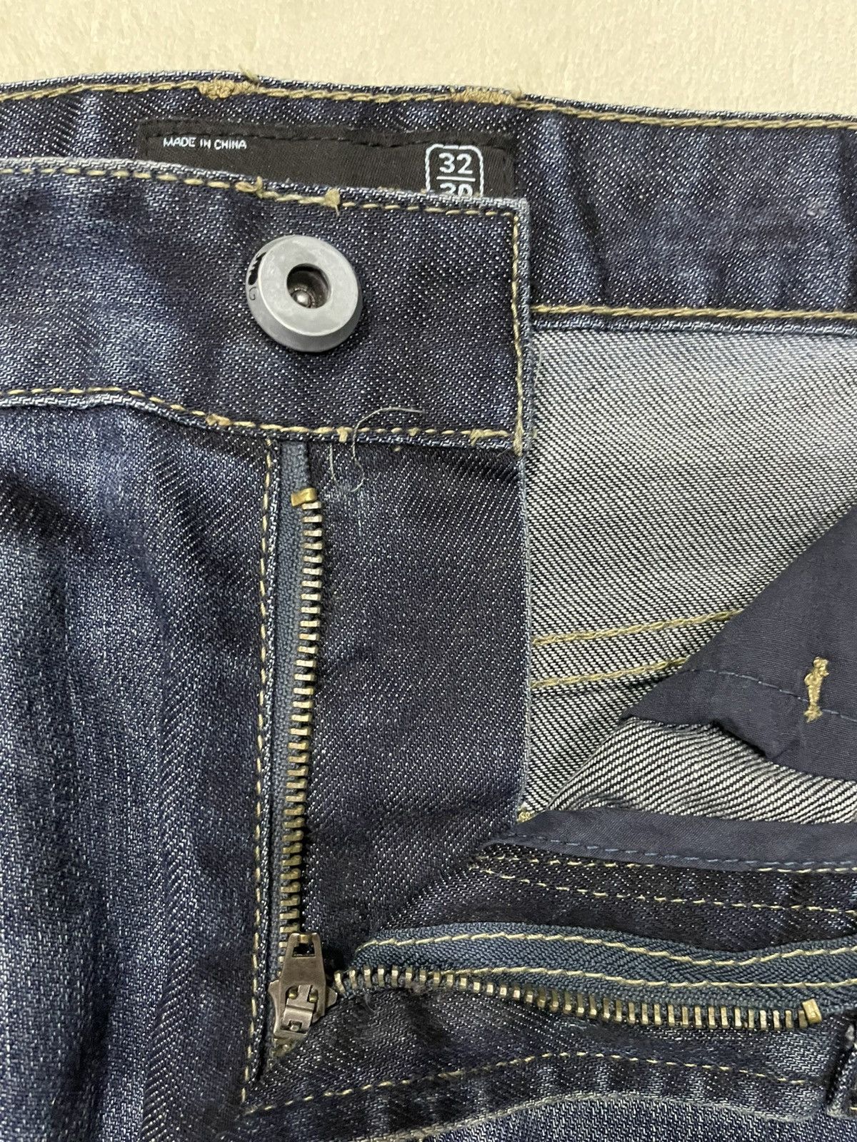 Japanese Brand Vintage SMOG Straight Cut Faded Dark Blue Jeans Size US 34 / EU 50 - 7 Thumbnail