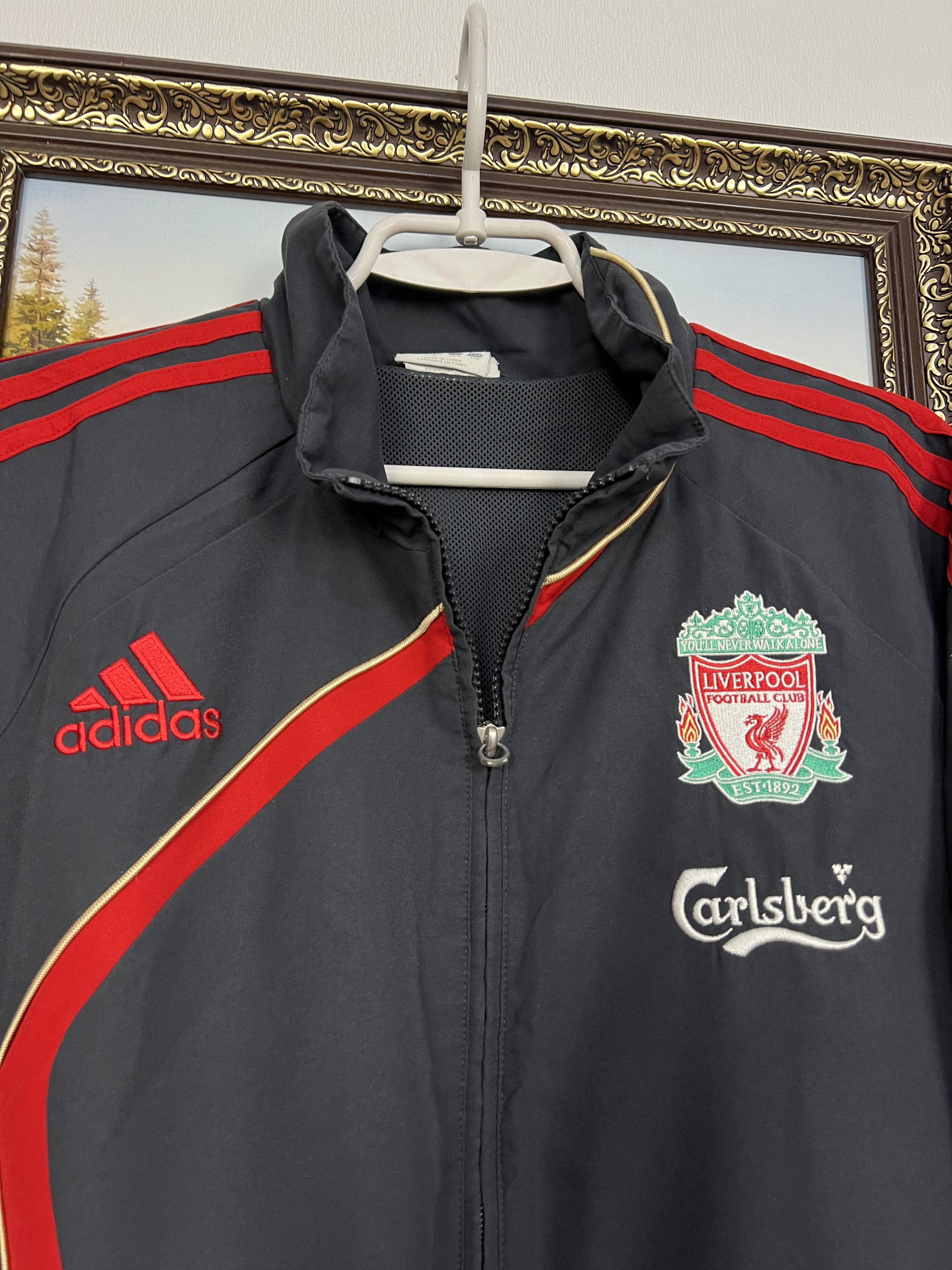 Adidas Vintage Liverpool Football Jacket Soccer Track Top Zip Rare Size US L / EU 52-54 / 3 - 3 Thumbnail