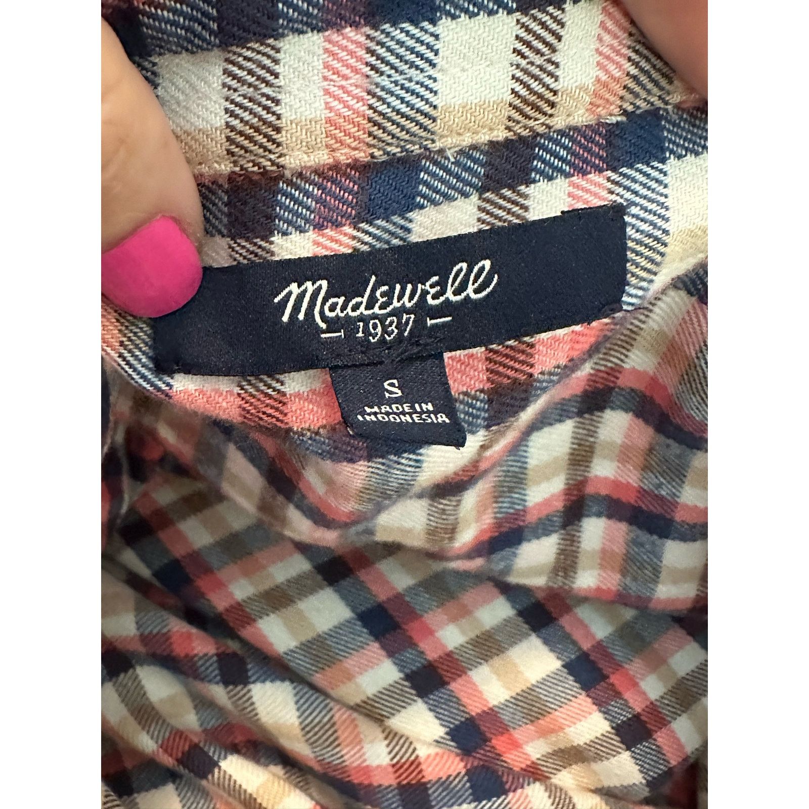 Madewell Madewell plaid long sleeves boyfriend shirt size Small Size S / US 4 / IT 40 - 4 Thumbnail