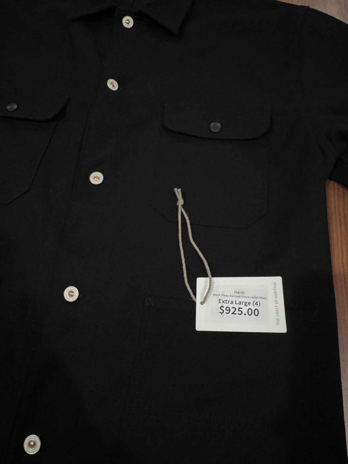 Herill Herill Black Sheep Wool Railroad Chore Jacket XL (4) Japan Size US XL / EU 56 / 4 - 7 Thumbnail