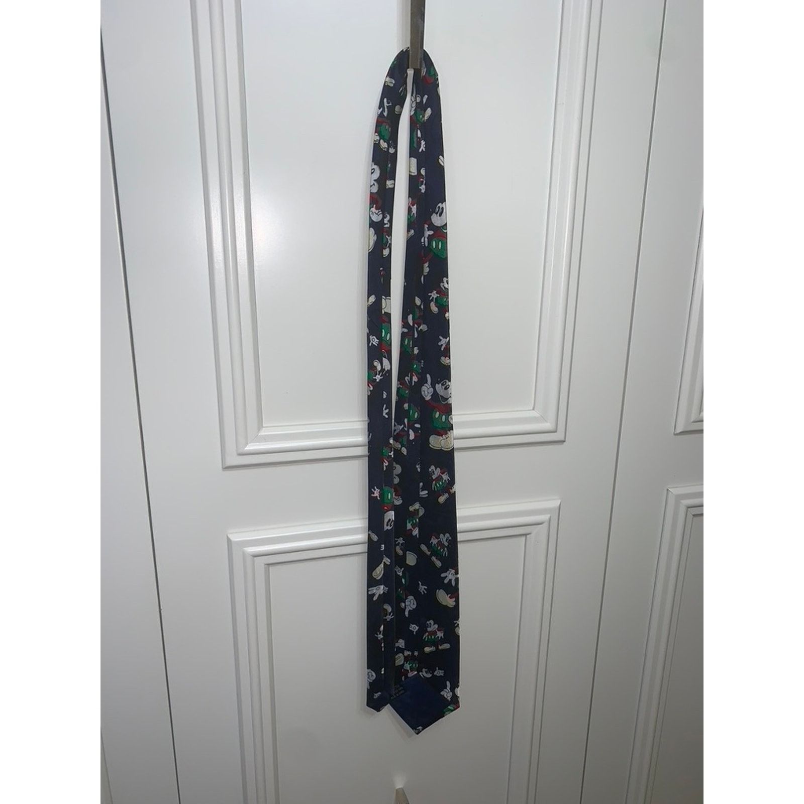Disney Disney Vintage Mickey Mouse Christmas Geometric Necktie M Size ONE SIZE - 5 Thumbnail