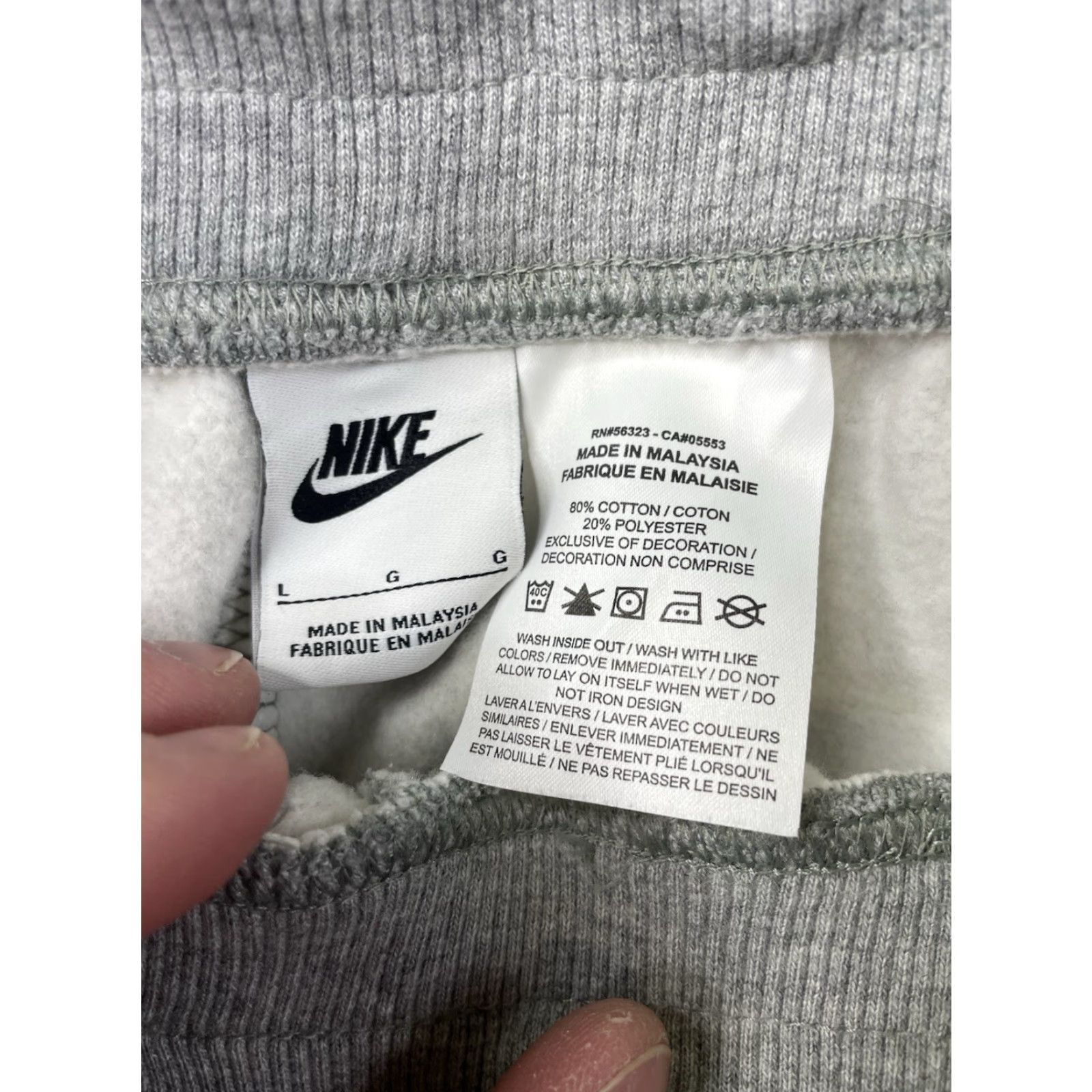 Nike NIKE Sportswear Oversized Logo Gray Fleece Jogger Pants Women Large Pockets Size 36" / US 14 / IT 50 - 2 Thumbnail