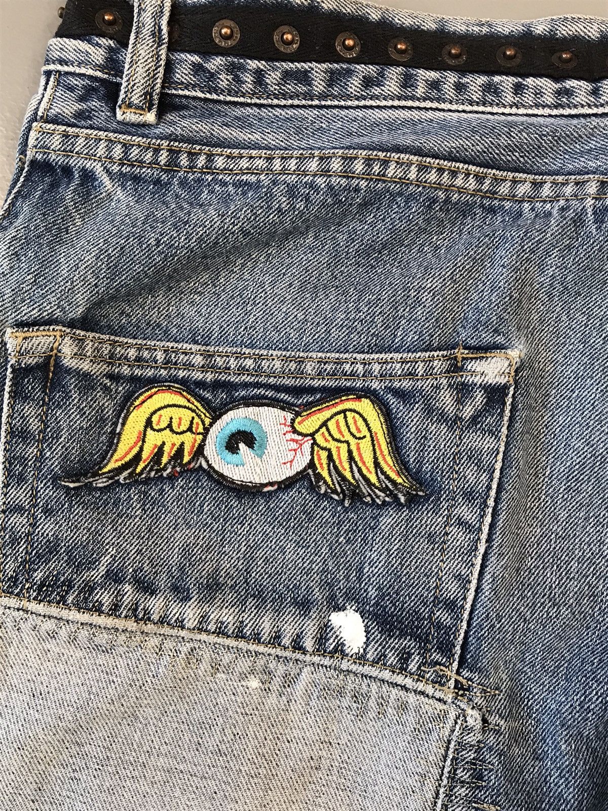 Vintage Super rare van Dutch 👀 printed spellout embroidered denim Size US 35 - 12 Thumbnail