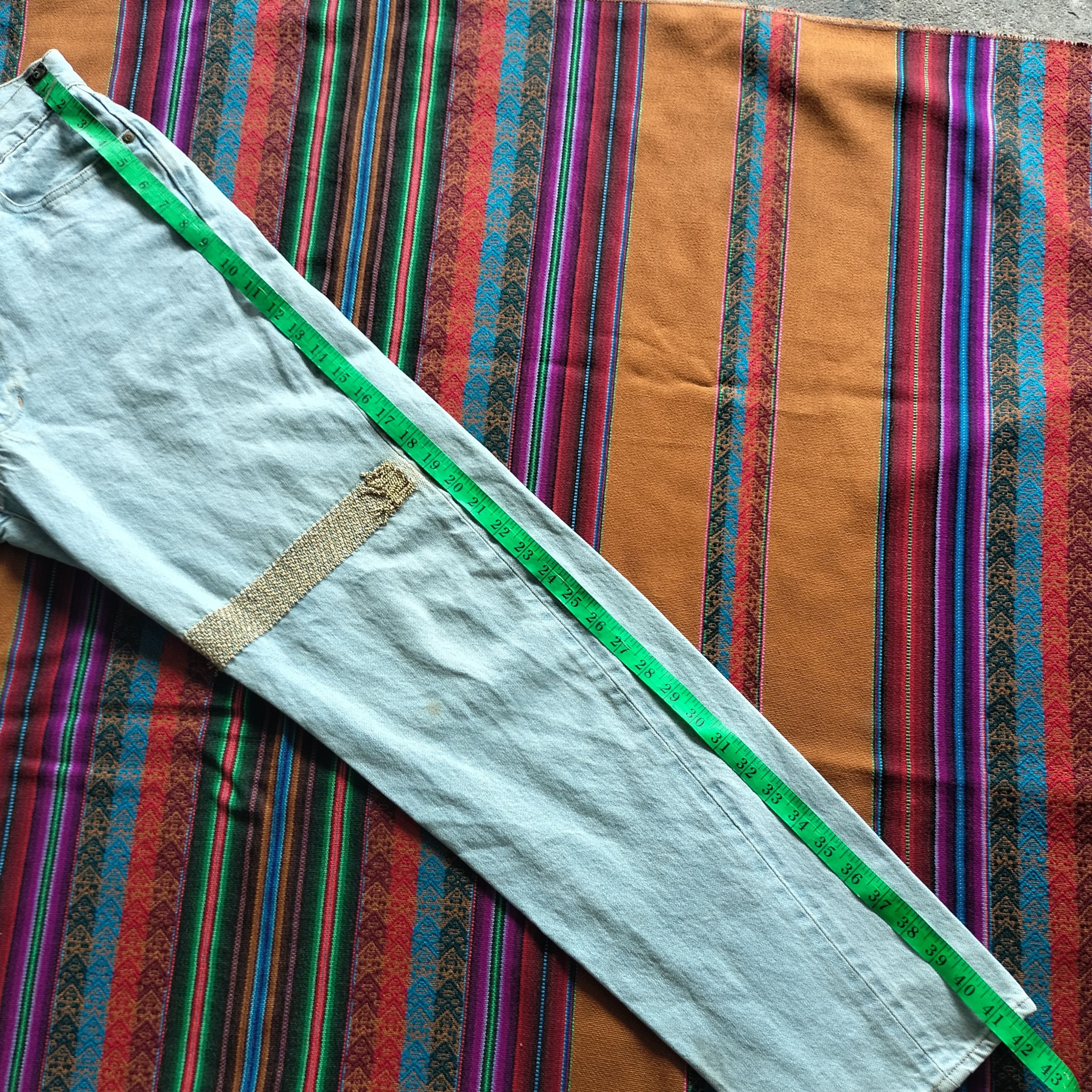 Tete Homme 20AW Kiminori morishita and yellow chain denim Size US 30 / EU 46 - 19 Thumbnail