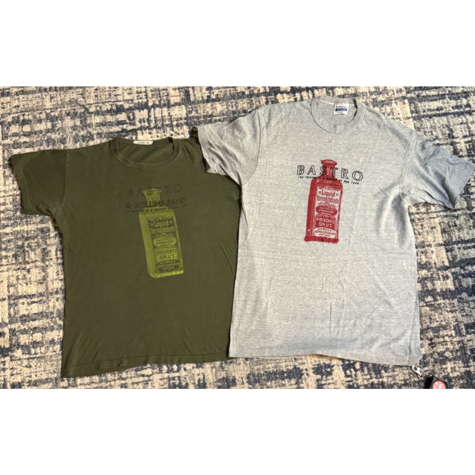 Vintage VINTAGE BASTRO & Rollins Band Tour Concert T Shirt XL Green 80s Band Punk Mens T-Shirt Size US XL / EU 56 / 4 - 7 Thumbnail