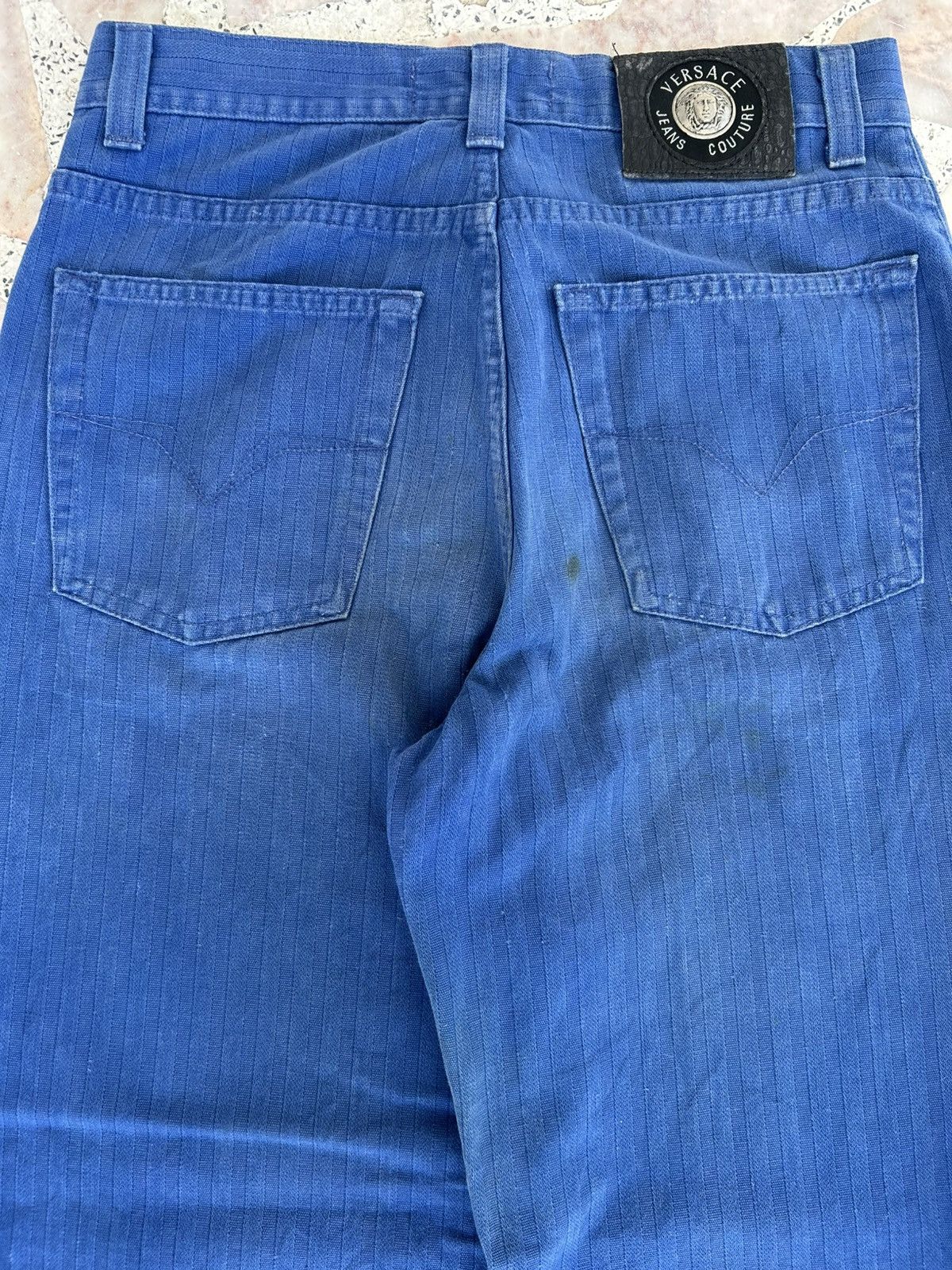 Versace Jeans Couture Versace Jeans Couture Vintage Pants Blue Stripe Size US 30 / EU 46 - 10 Thumbnail