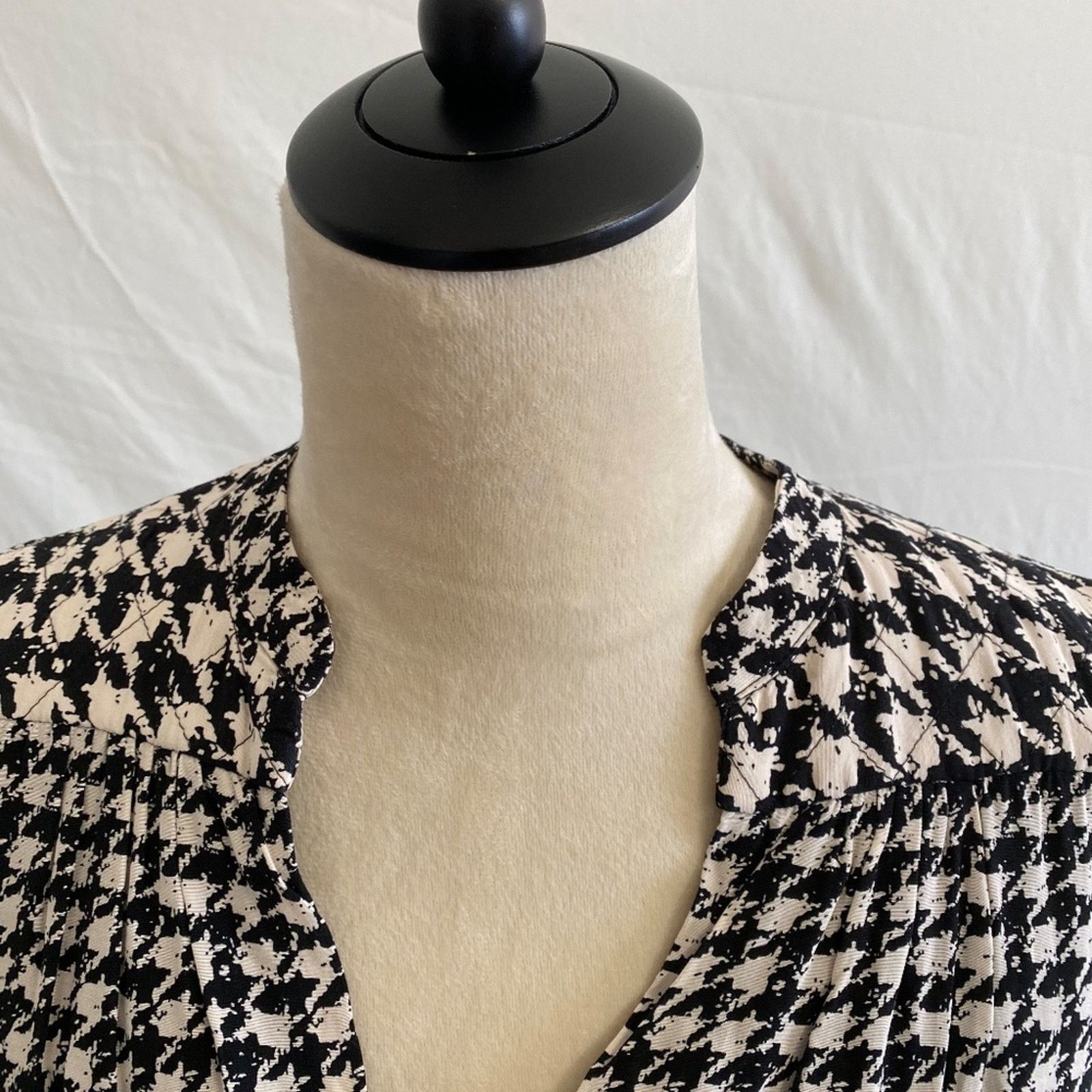 Anthropologie Anthropologie Maeve Sterling Houndstooth Dress - XXSP Size XXS / US 00 / IT 34 - 8 Thumbnail