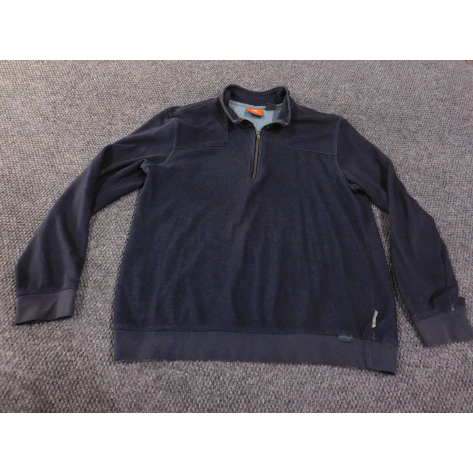 Merrell Merrell Sweater Mens Large Blue Pullover Outdoors 1/4 Zip Stretch SelectWick Classic Knit Mock Neck Pullover Logo Size US L / EU 52-54 / 3 - 3 Thumbnail