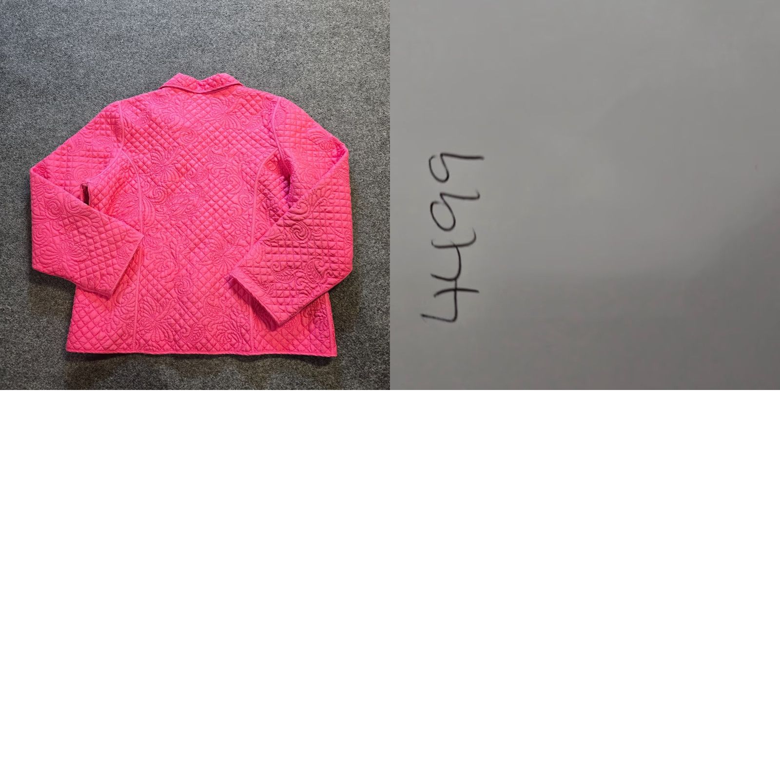 Pinko VINTAGE Kiko Jacket Womens Large Pink Silk Diamond Quilted Full Zip Lightweight Casual Size L / US 10 / IT 46 - 8 Thumbnail