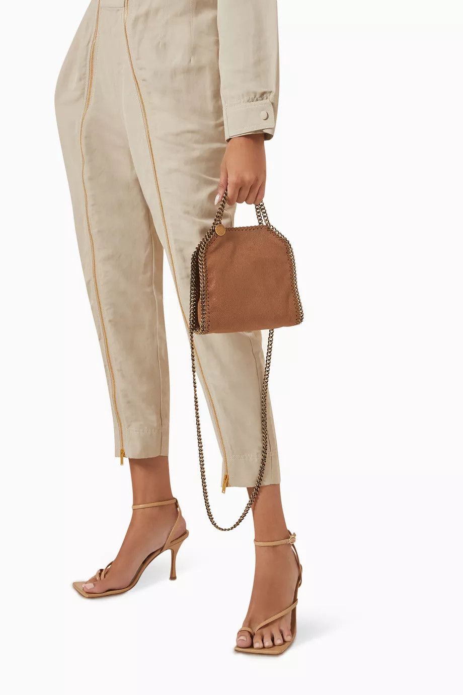 Stella McCartney o1s22i1n1024 Size: OS / Falabella Tiny Bag in Brown Size ONE SIZE - 2 Thumbnail