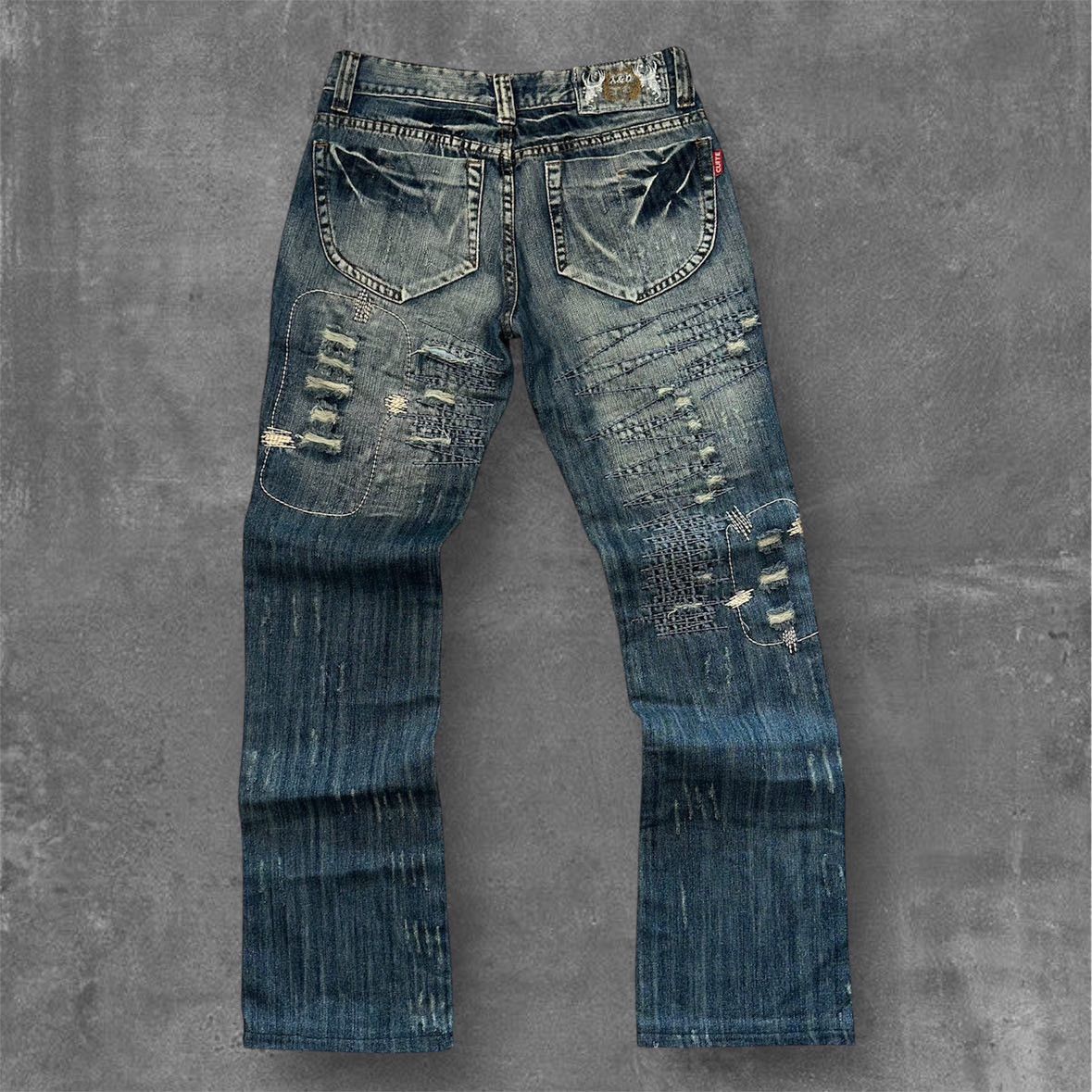 Other Y2K Cuite A&Co Distressed Patchwork Denim Jeans W30 Size 30" / US 8 / IT 44 - 2 Thumbnail