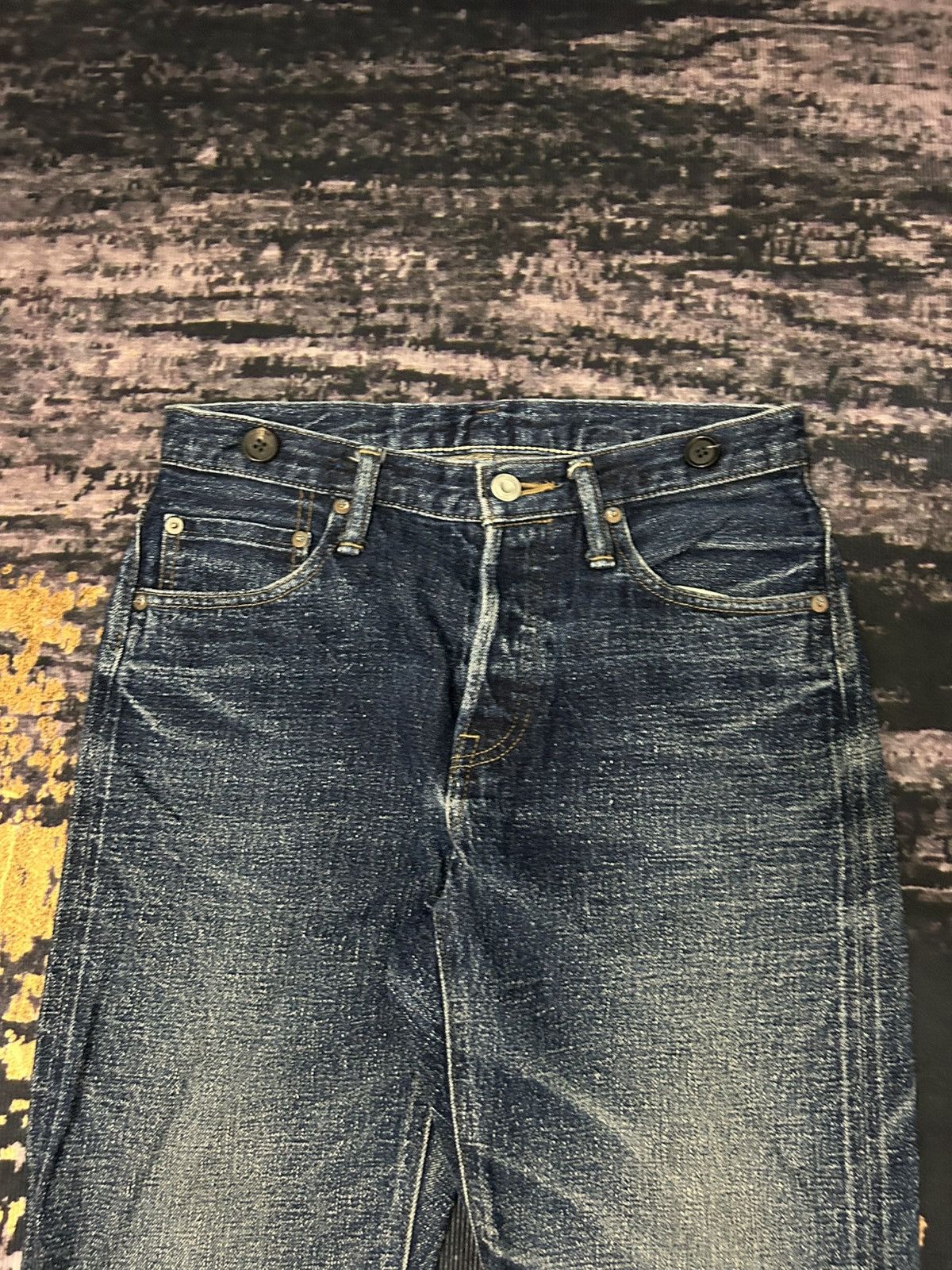 Nigel Cabourn Nigel Carbourn Distressed Selvedge Jeans Size 28" / US 6 / IT 42 - 8 Thumbnail