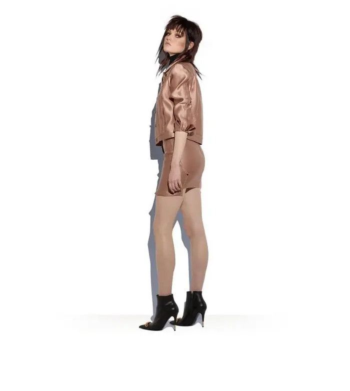 Tom Ford o1loc1c0724 GCD058 Mini Skirt in Beige Size 25" / US 0 / IT 36 - 3 Thumbnail