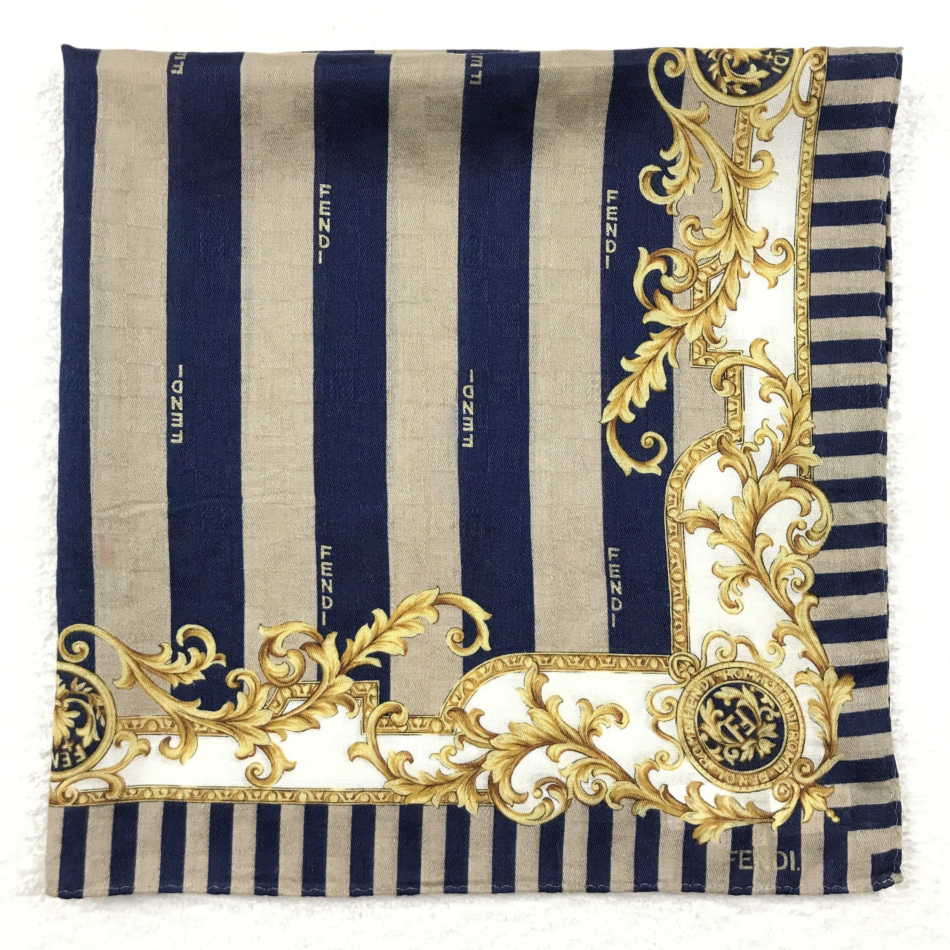 Designer × Vintage Vintage Fendi Bandana Neckerchief Handkerchief Size ONE SIZE - 2 Thumbnail