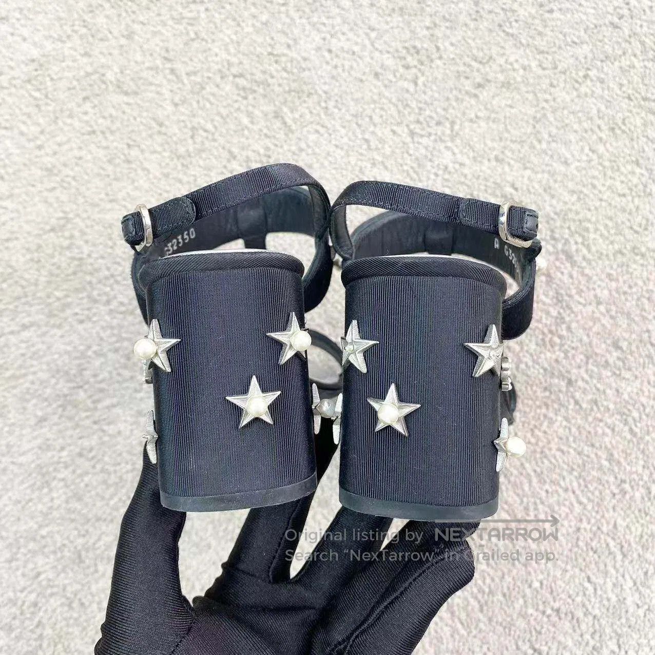 Chanel Chanel Classic star pearl block heeled sandals| Size US 4.5 / IT 34.5 - 5 Thumbnail