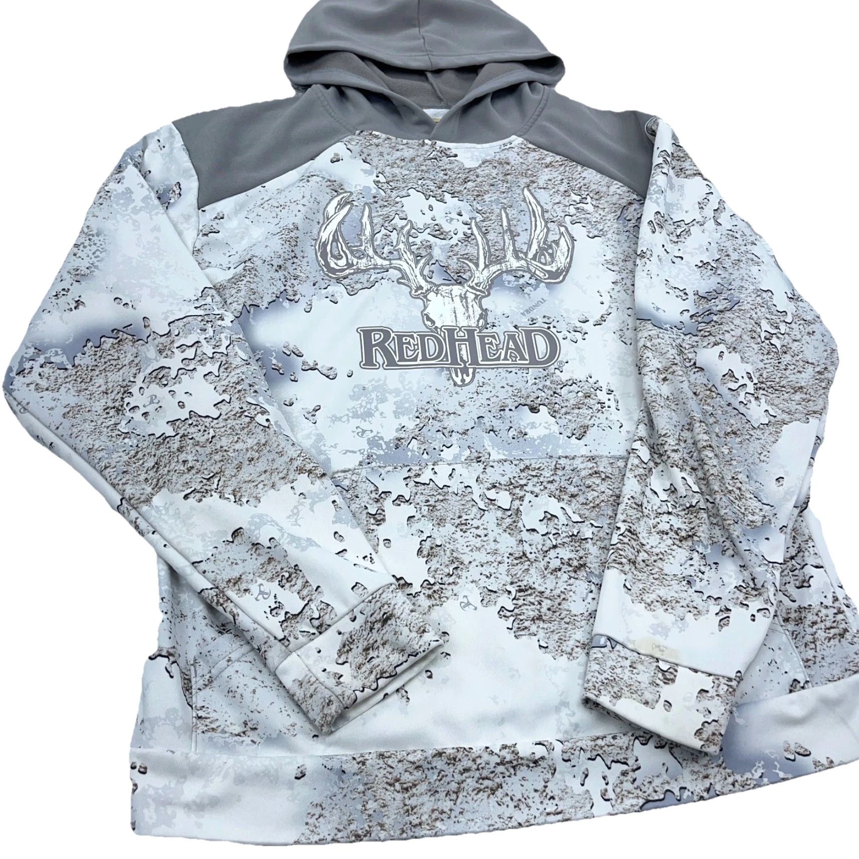 Vintage RedHead Hoodie Men L White Camo Sweatshirt Pullover Logo Pockets Hooded Regular Classic Sports Size US L / EU 52-54 / 3 - 3 Thumbnail